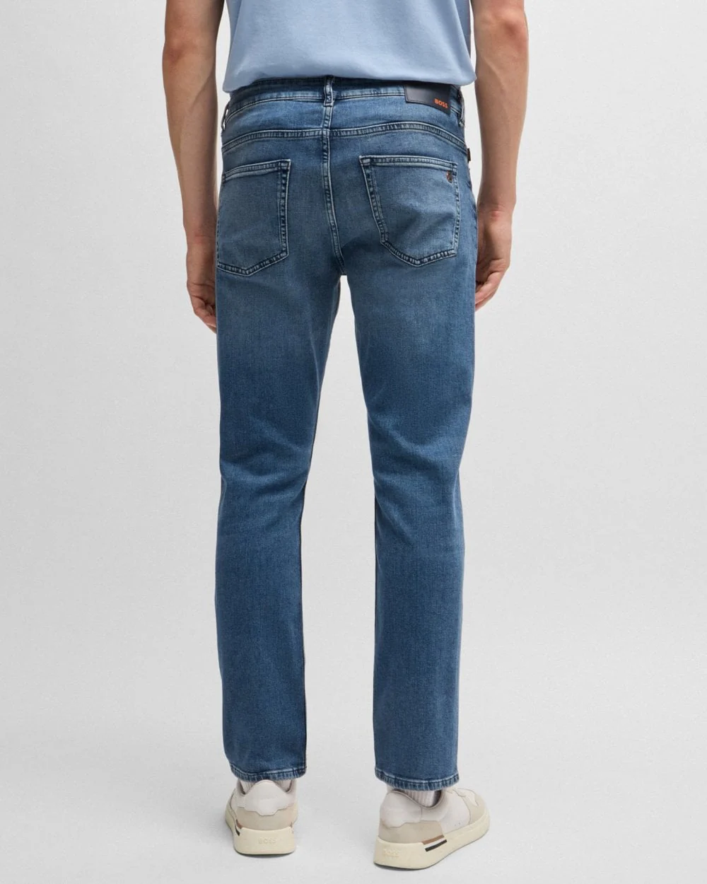 BOSS Orange DELAWARE BO Mens Slim Fit Comfort-Stretch Blue Jeans NOS - Image 4
