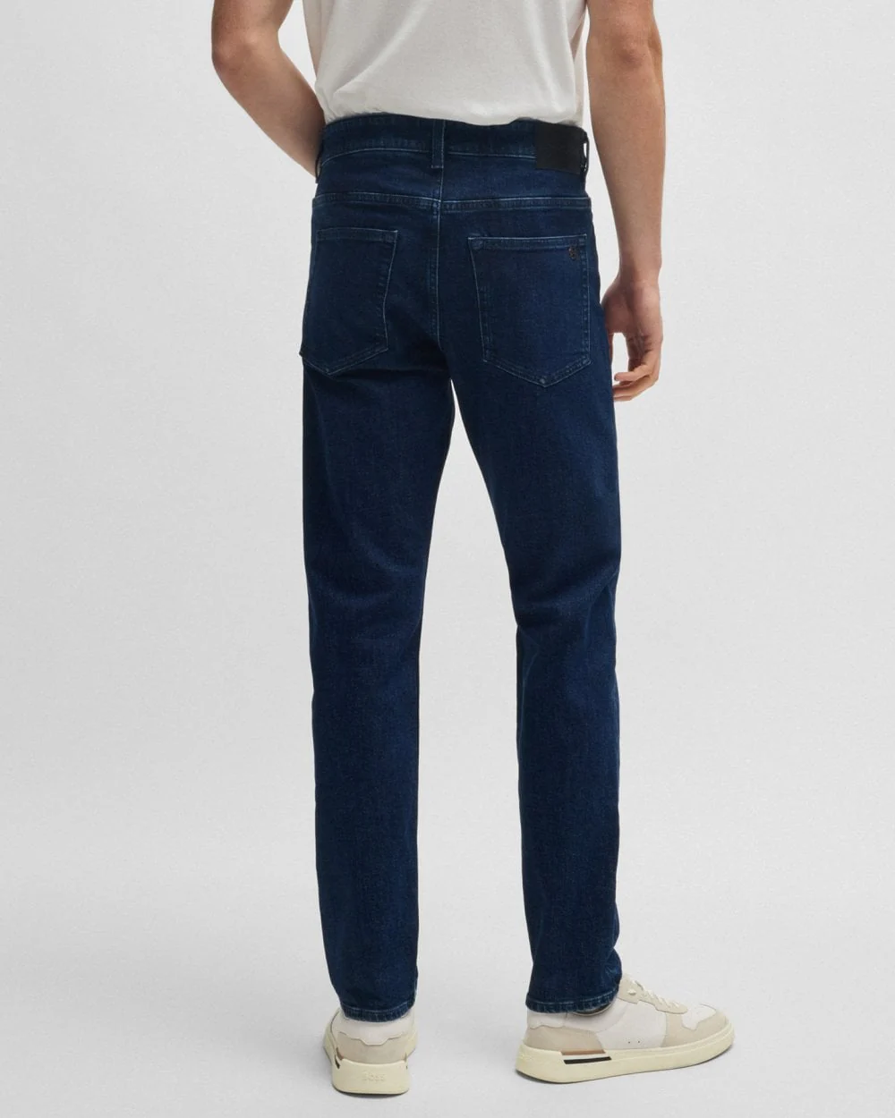 BOSS Orange DELAWARE BO Mens Slim-Fit Jeans in Indigo Blue Stretch Denim - Image 4