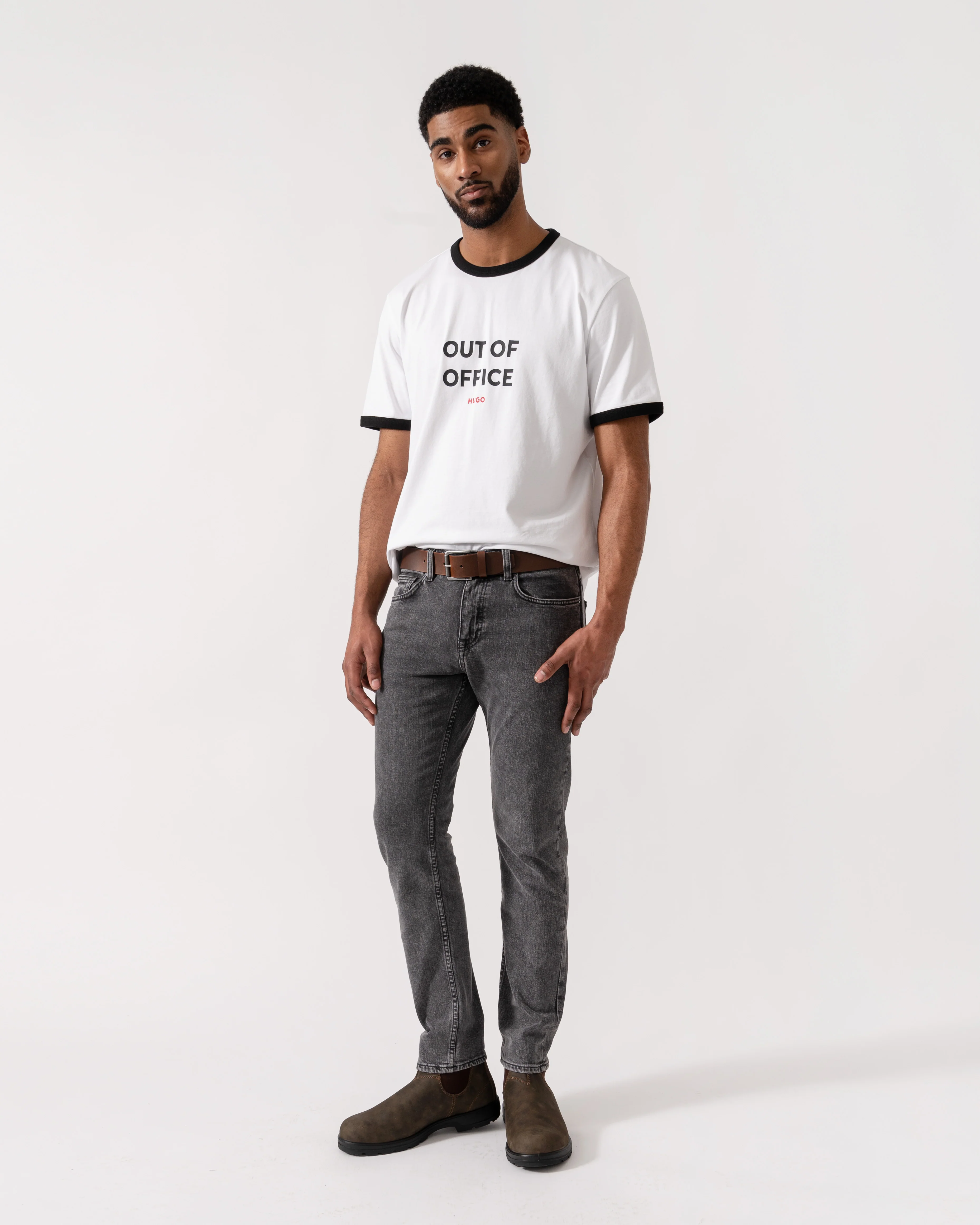 BOSS Orange Washed Delaware Jeans - Dark Grey 022 - Image 2