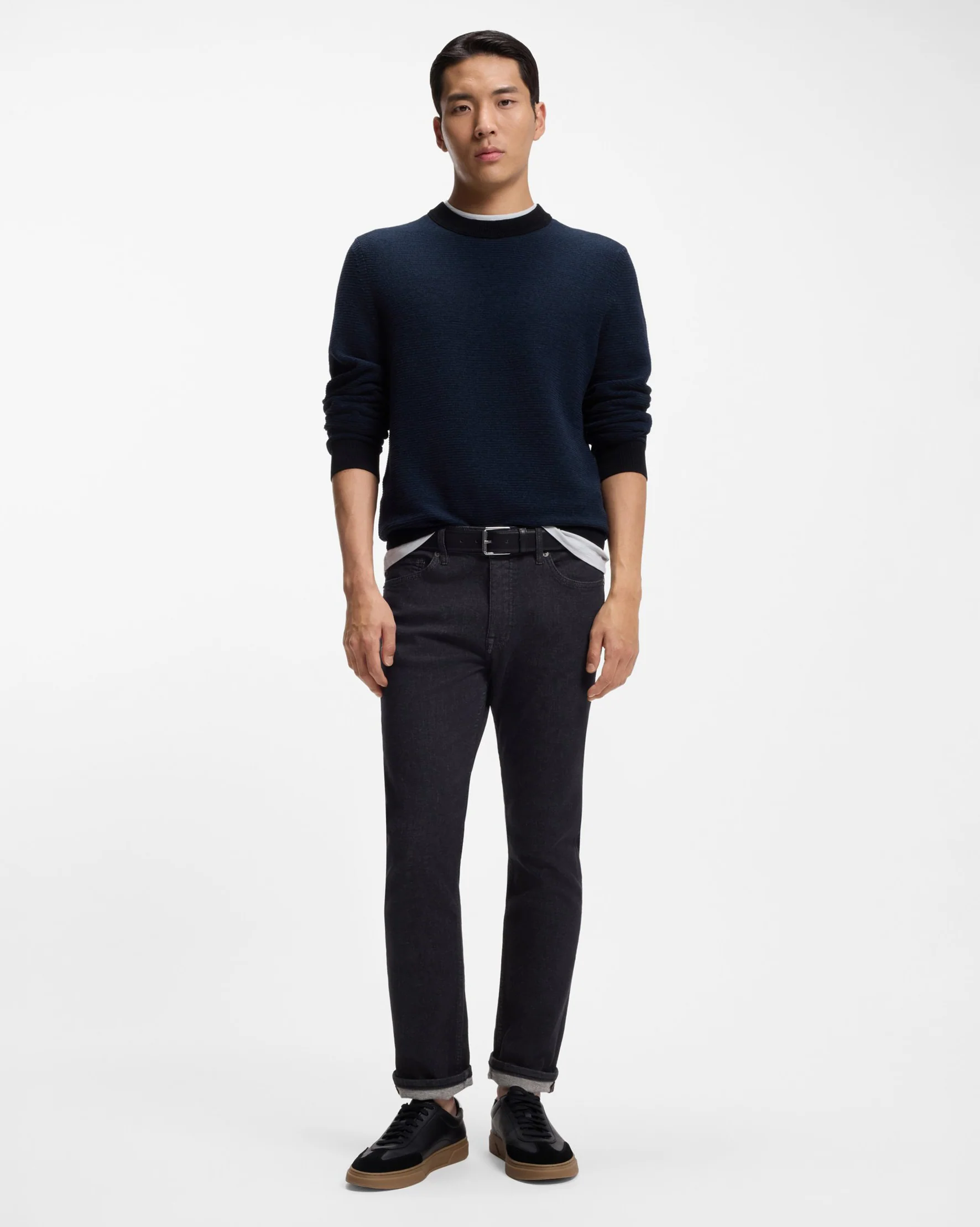BOSS Orange Slim Fit Delaware Jeans - Dark Blue 401 - Image 2
