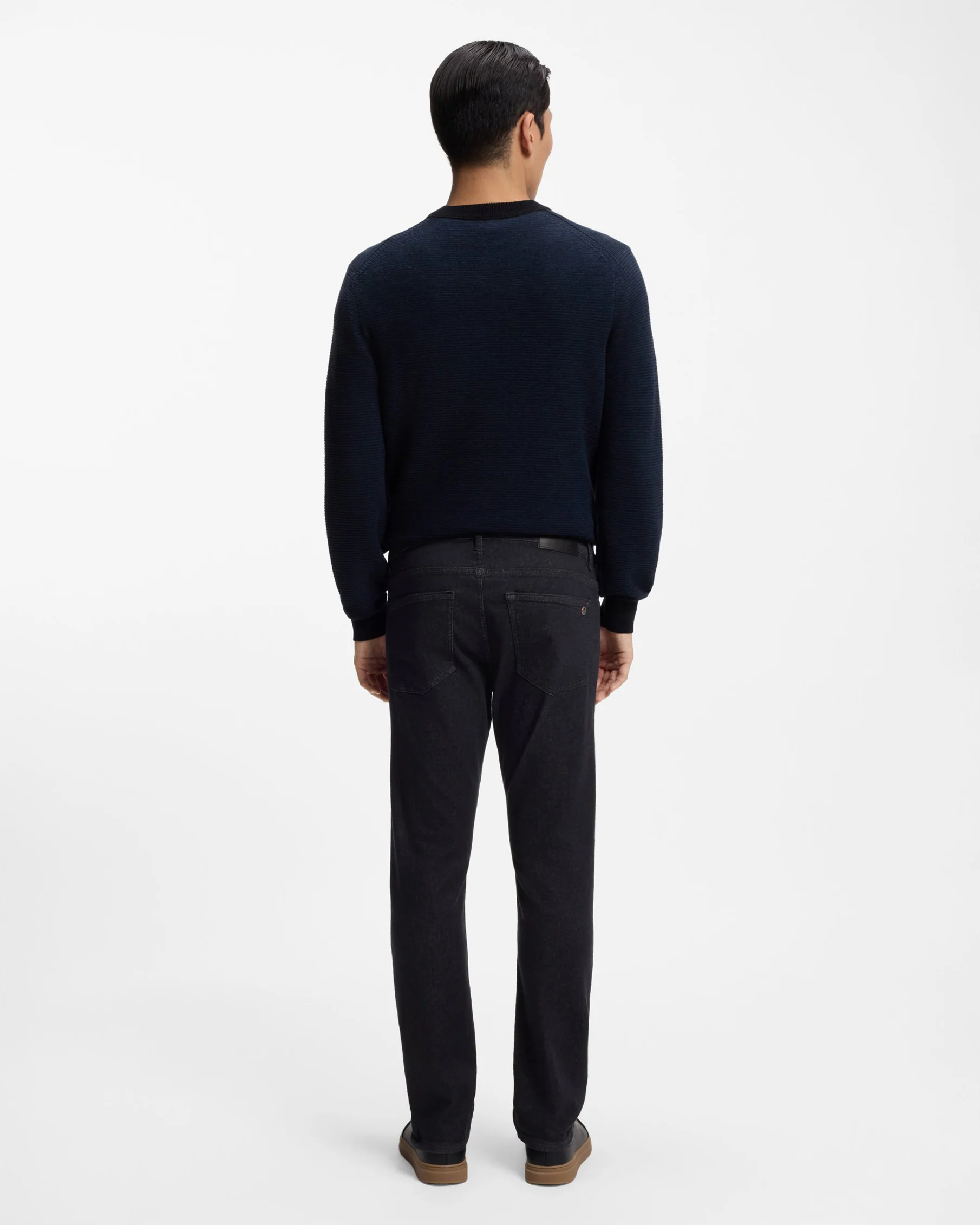 BOSS Orange Slim Fit Delaware Jeans - Dark Blue 401 - Image 3