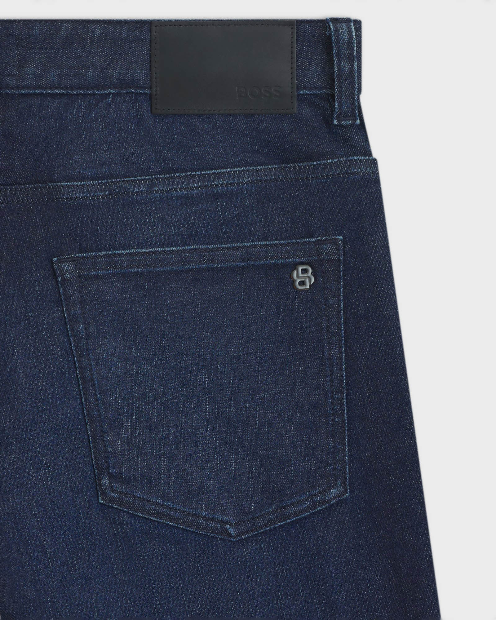 BOSS Orange Delaware Mens Slim-Fit Jeans in Stretch Denim - Dark Blue 407 - Image 2