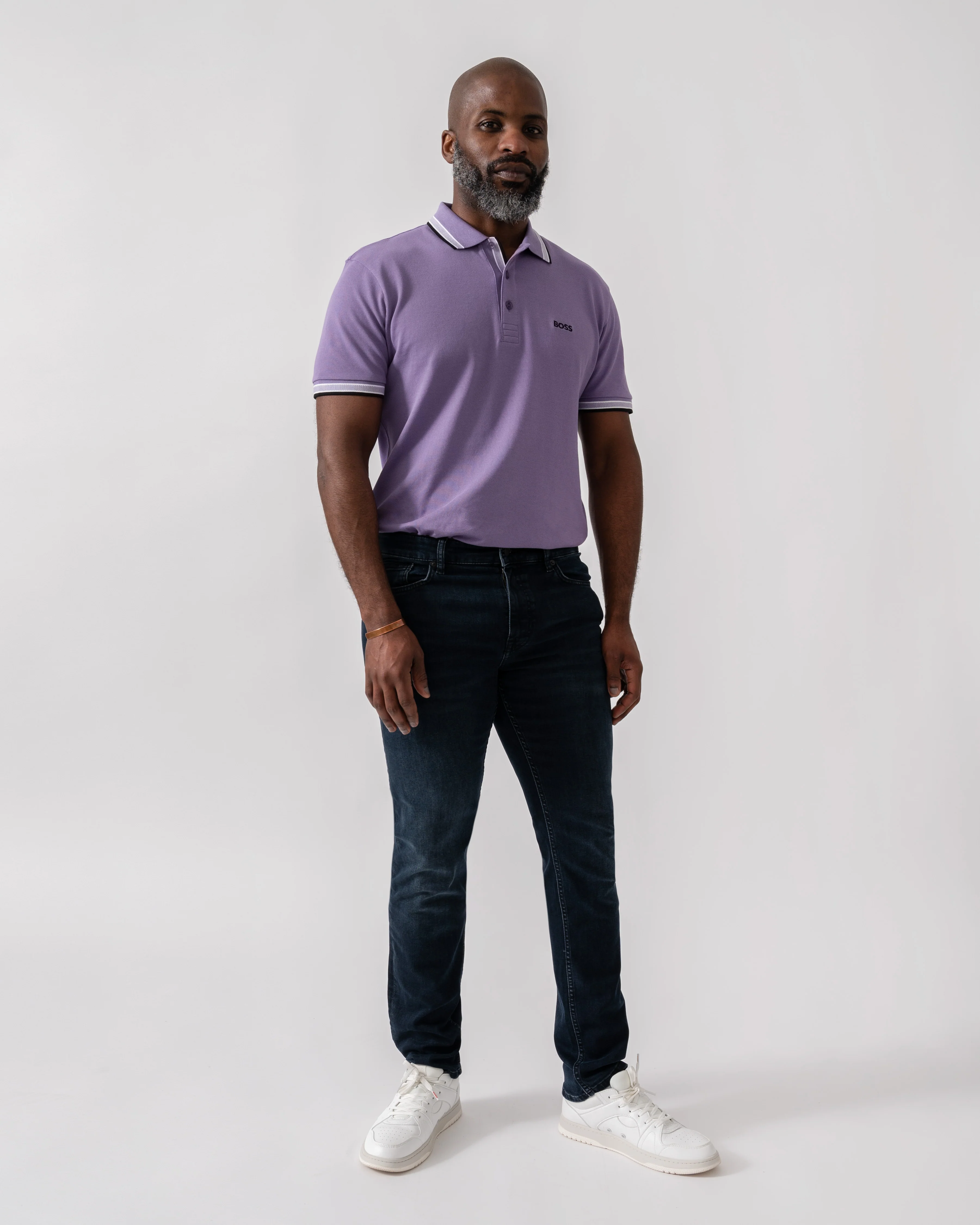 BOSS Orange Delaware Slim-Fit Jeans in Blue-Black Soft-Motion Denim - Dark Blue 405 - Image 5