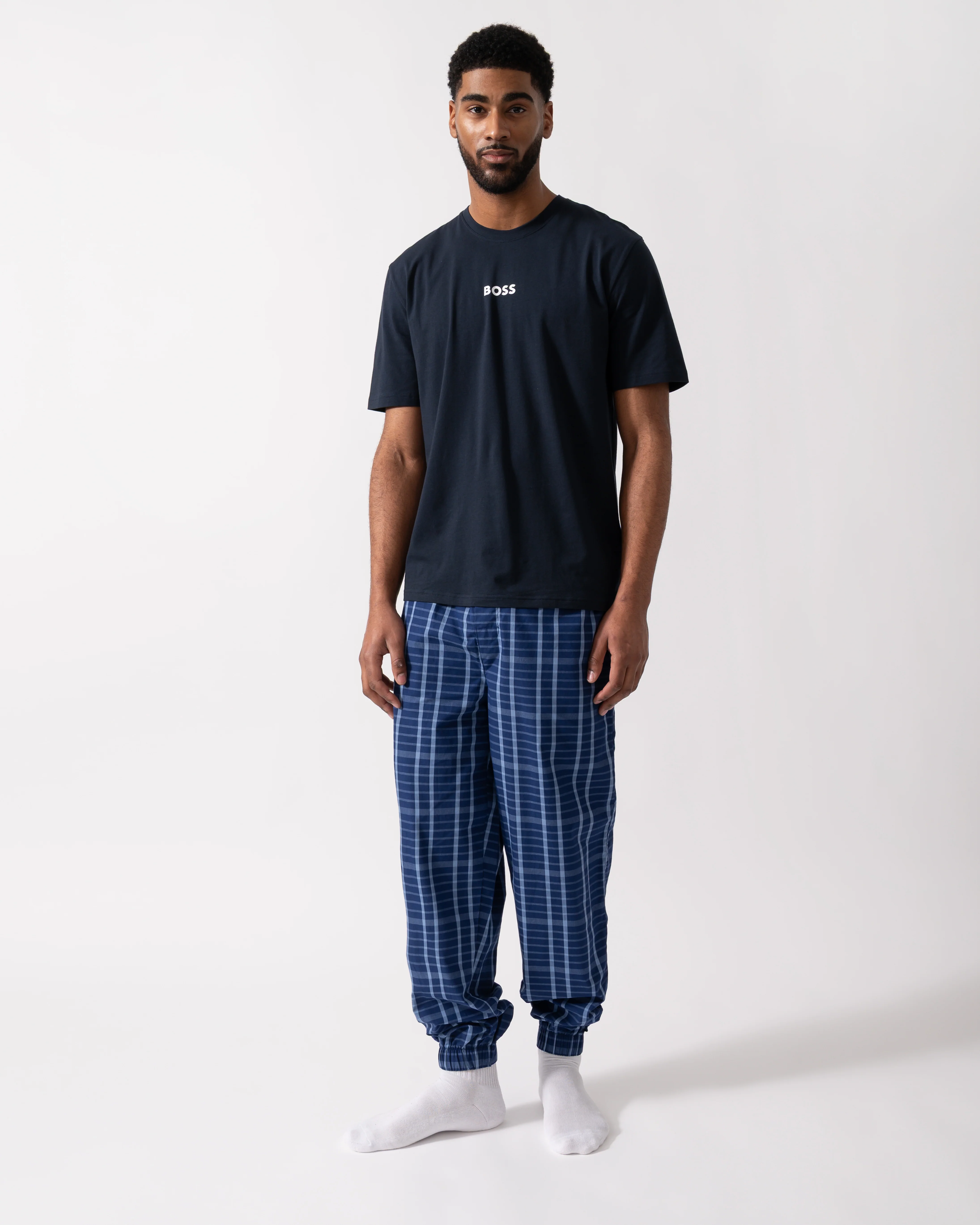 BOSS Orange Easy Mens Pyjama Set - Medium Blue 423 - Image 2