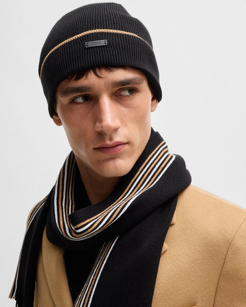 BOSS Orange Enzo Mens Scarf and Beanie Set - Image 5