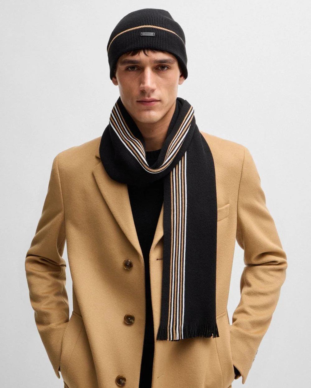 BOSS Orange Enzo Mens Scarf and Beanie Set - Image 6