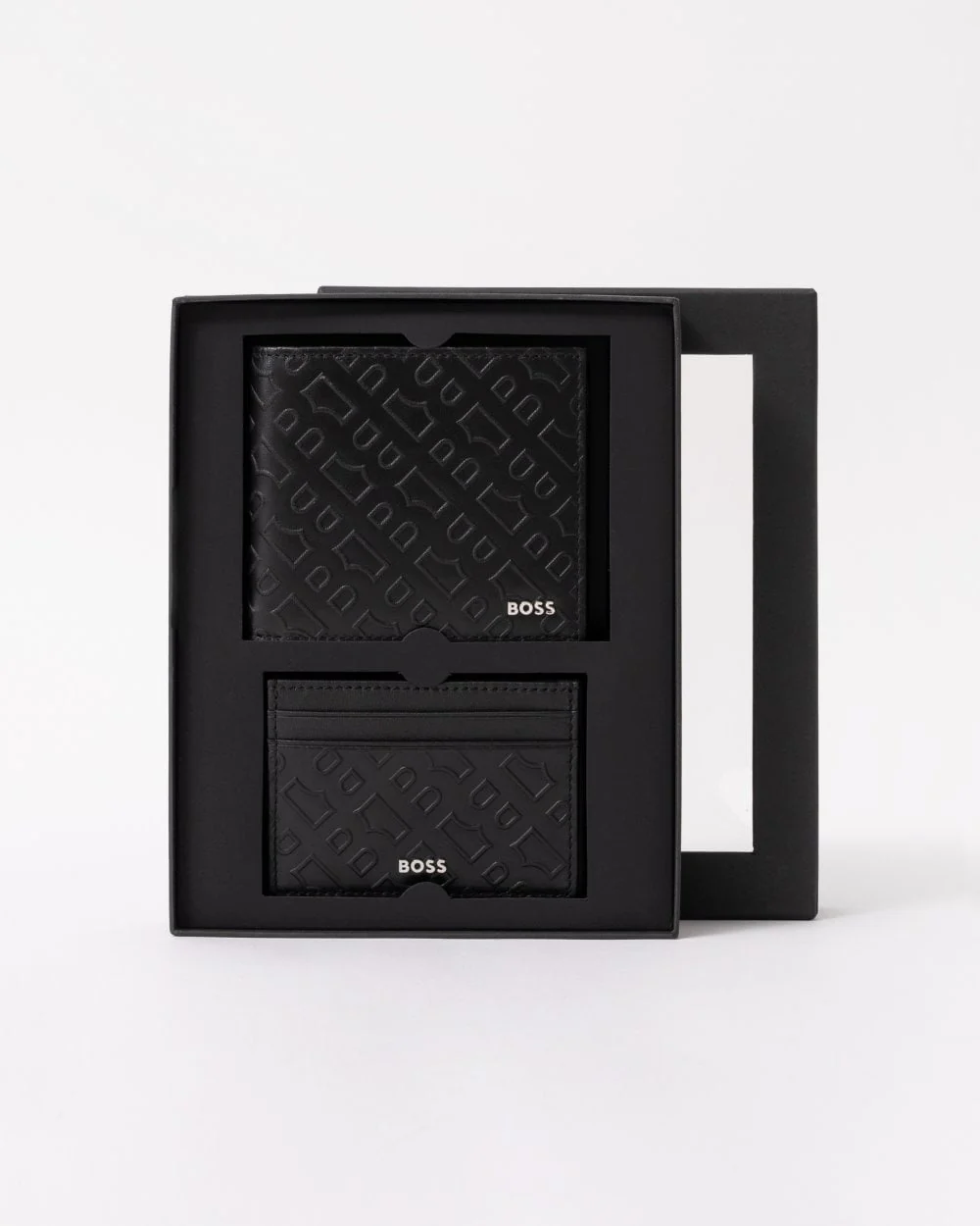 BOSS Orange GB Outline Mens Embossed Wallet and Card Holder Gift Set - Image 2