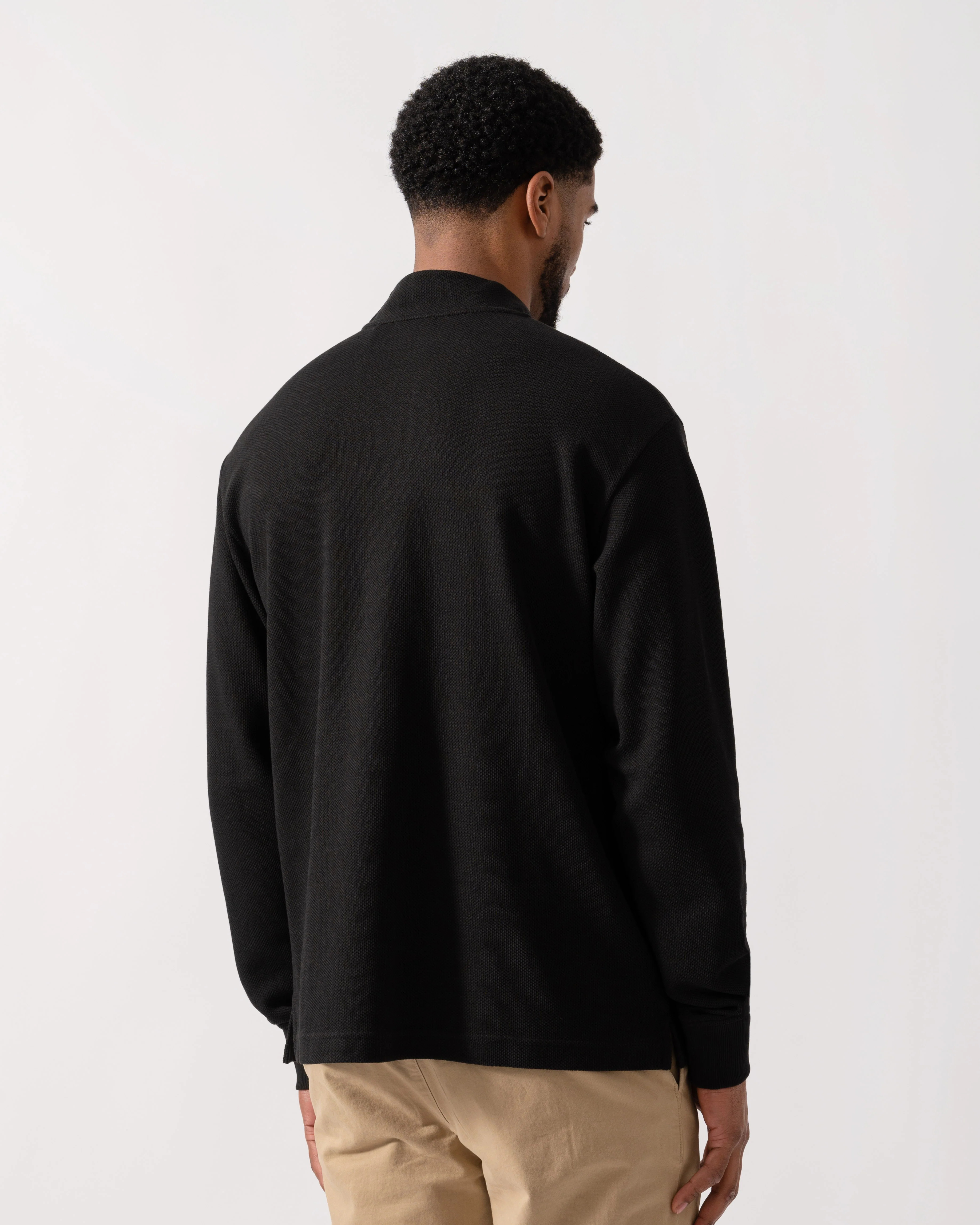 BOSS Orange Hive Mens 1/4 Zip Sweatshirt - Black 001 - Image 4