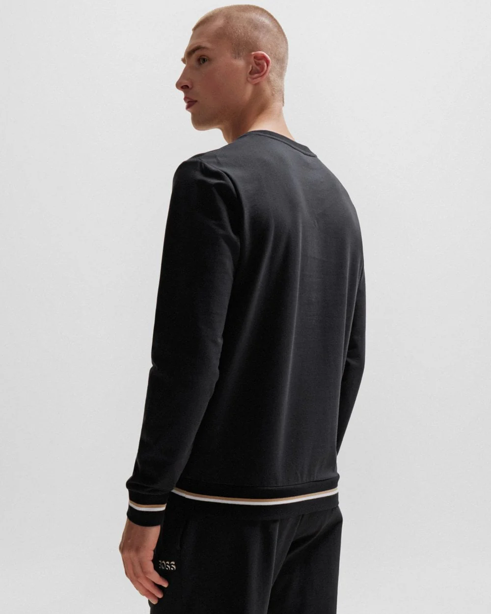 BOSS Orange Iconic Mens Cotton-Terry Sweatshirt with Logo in Signature Colours - Image 4