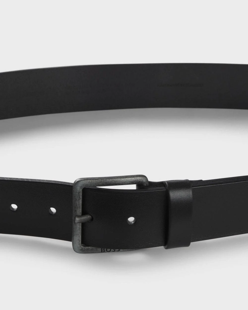 BOSS Orange Jeeko Mens Leather Belt with Logo Buckle NOS - Black 001 - Image 2