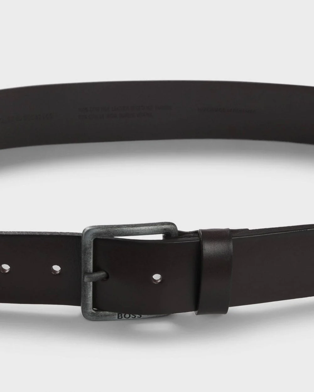 BOSS Orange Jeeko Mens Leather Belt with Logo Buckle NOS - Dark Brown 202 - Image 2