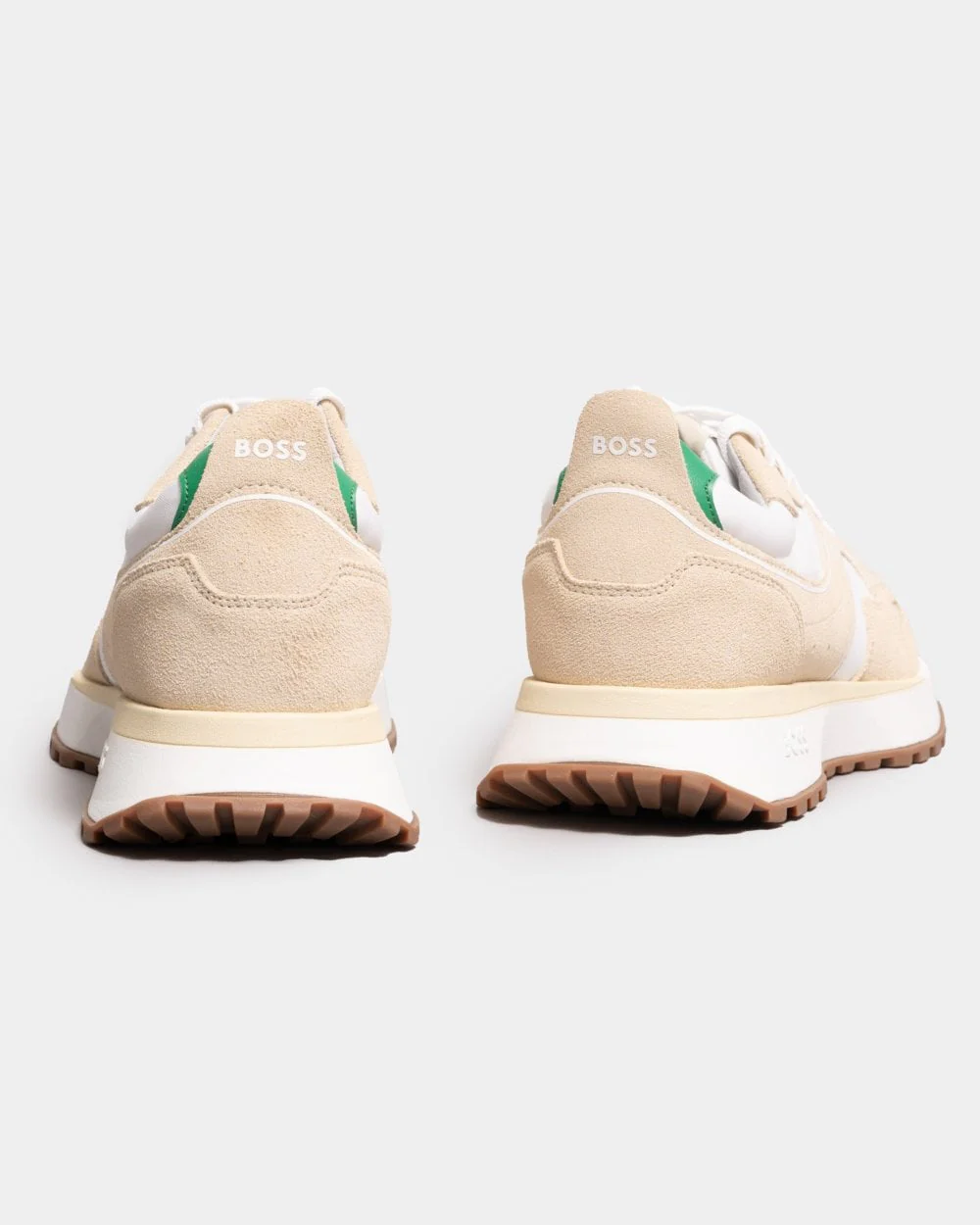 BOSS Orange Jonah Mens Mixed-Material Low-Top Trainers With Branded Details - Image 5