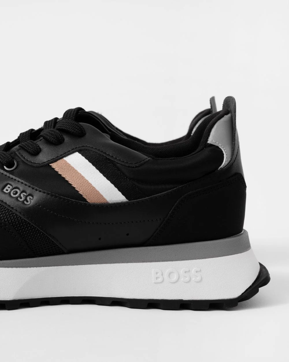 BOSS Orange Jonah Mens Running Style Trainers With EVA Rubber Outsole NOS - Black 001 - Image 4
