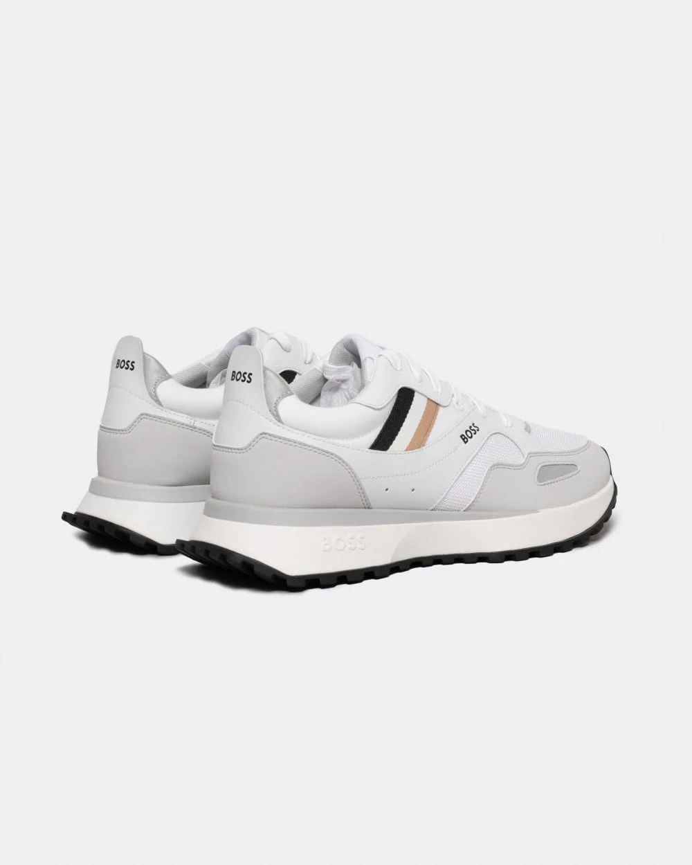 BOSS Orange Jonah Mens Running Style Trainers With EVA Rubber Outsole NOS - White 100 - Image 3