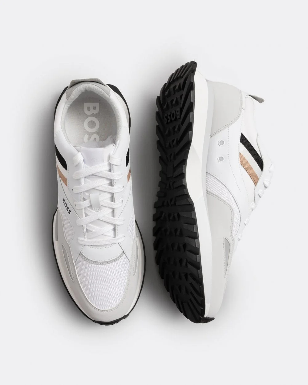 BOSS Orange Jonah Mens Running Style Trainers With EVA Rubber Outsole NOS - White 100 - Image 5