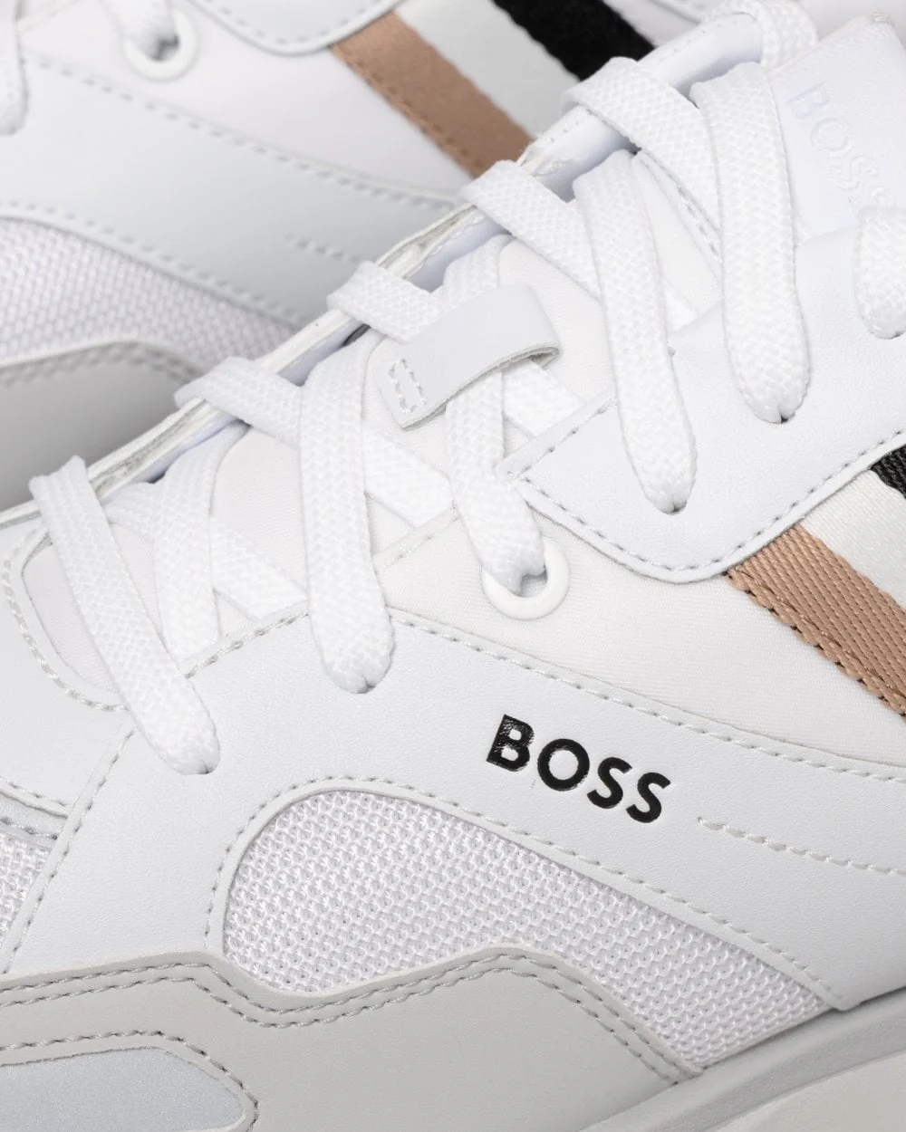 BOSS Orange Jonah Mens Running Style Trainers With EVA Rubber Outsole NOS - White 100 - Image 6
