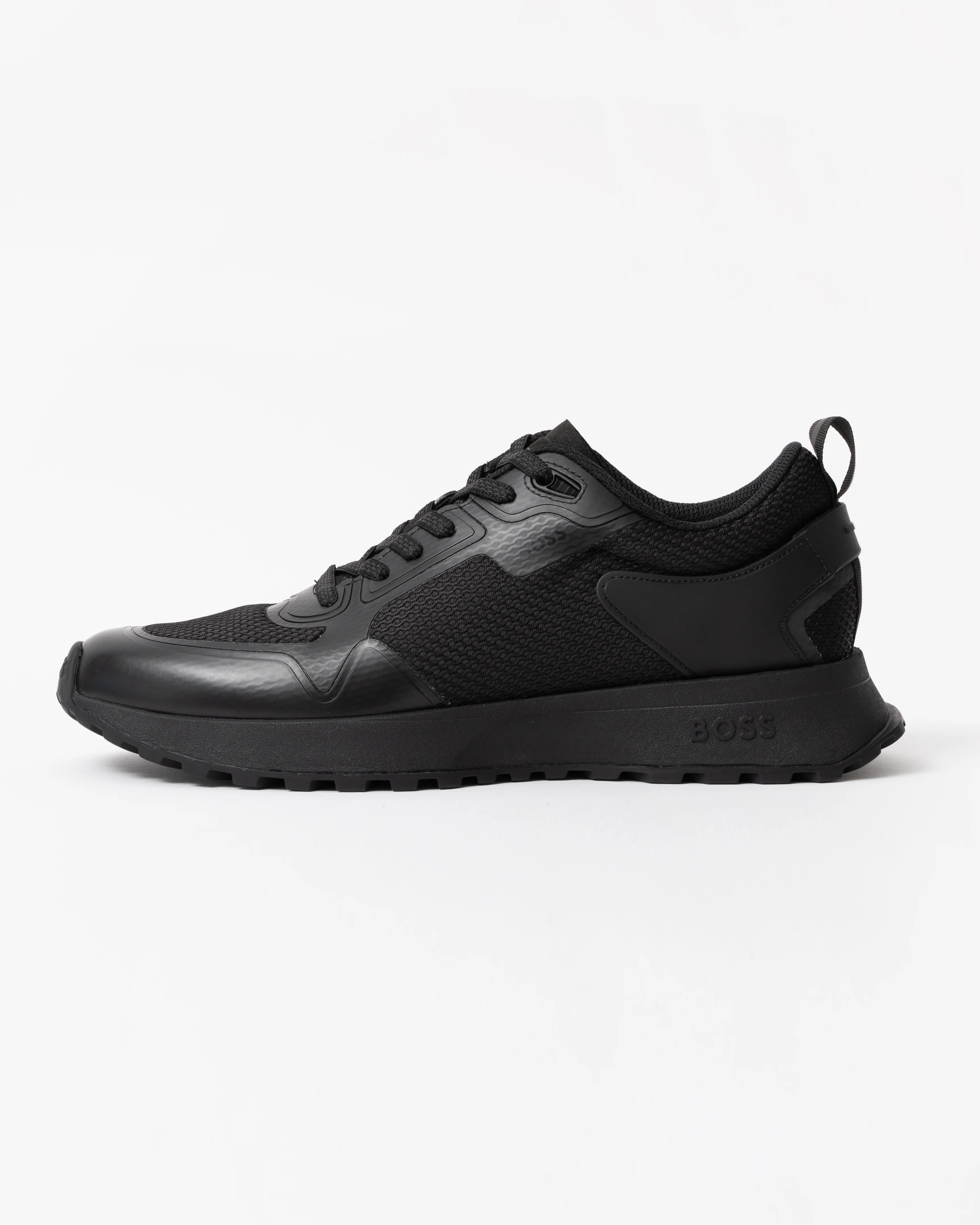 BOSS Orange Jonah Trainers with Mesh Details - Black 009 - Image 2