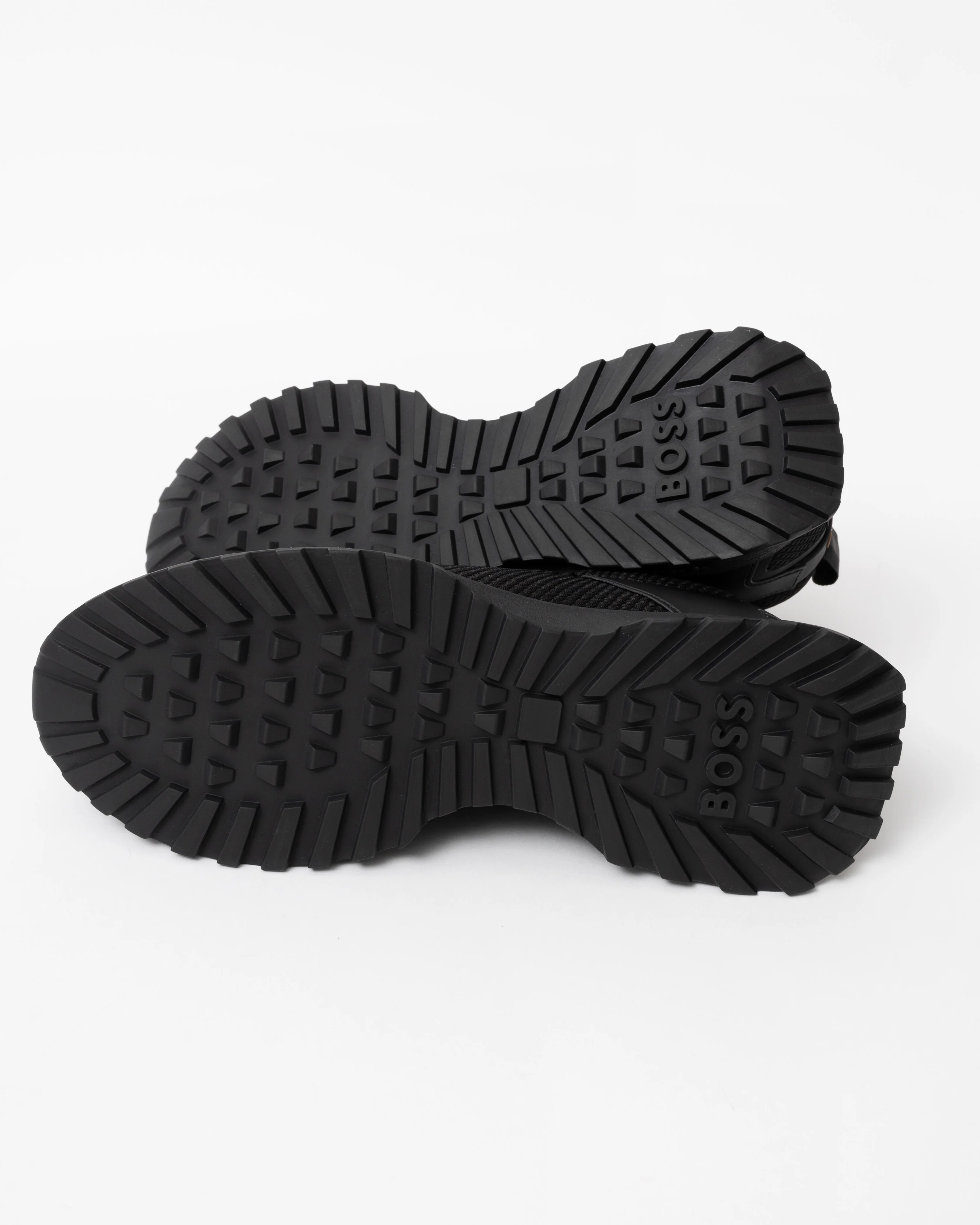 BOSS Orange Jonah Trainers with Mesh Details - Black 009 - Image 4