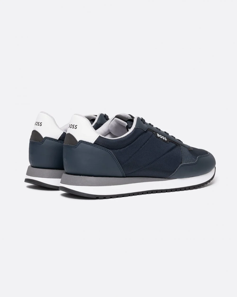 BOSS Orange Kai Mens Mixed-Material Trainers with Pop-Colour Details - Image 3