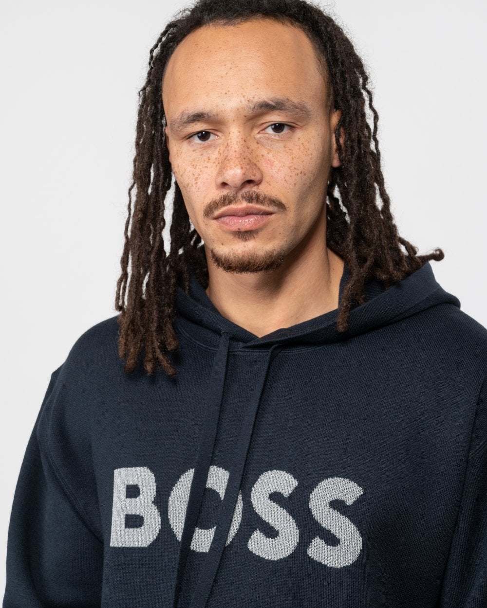 BOSS Orange Kallivan Mens Knit Hoodie - Image 2