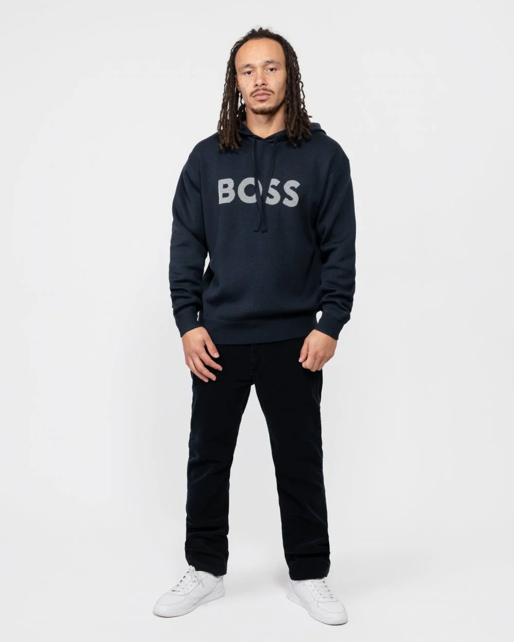 BOSS Orange Kallivan Mens Knit Hoodie - Image 3