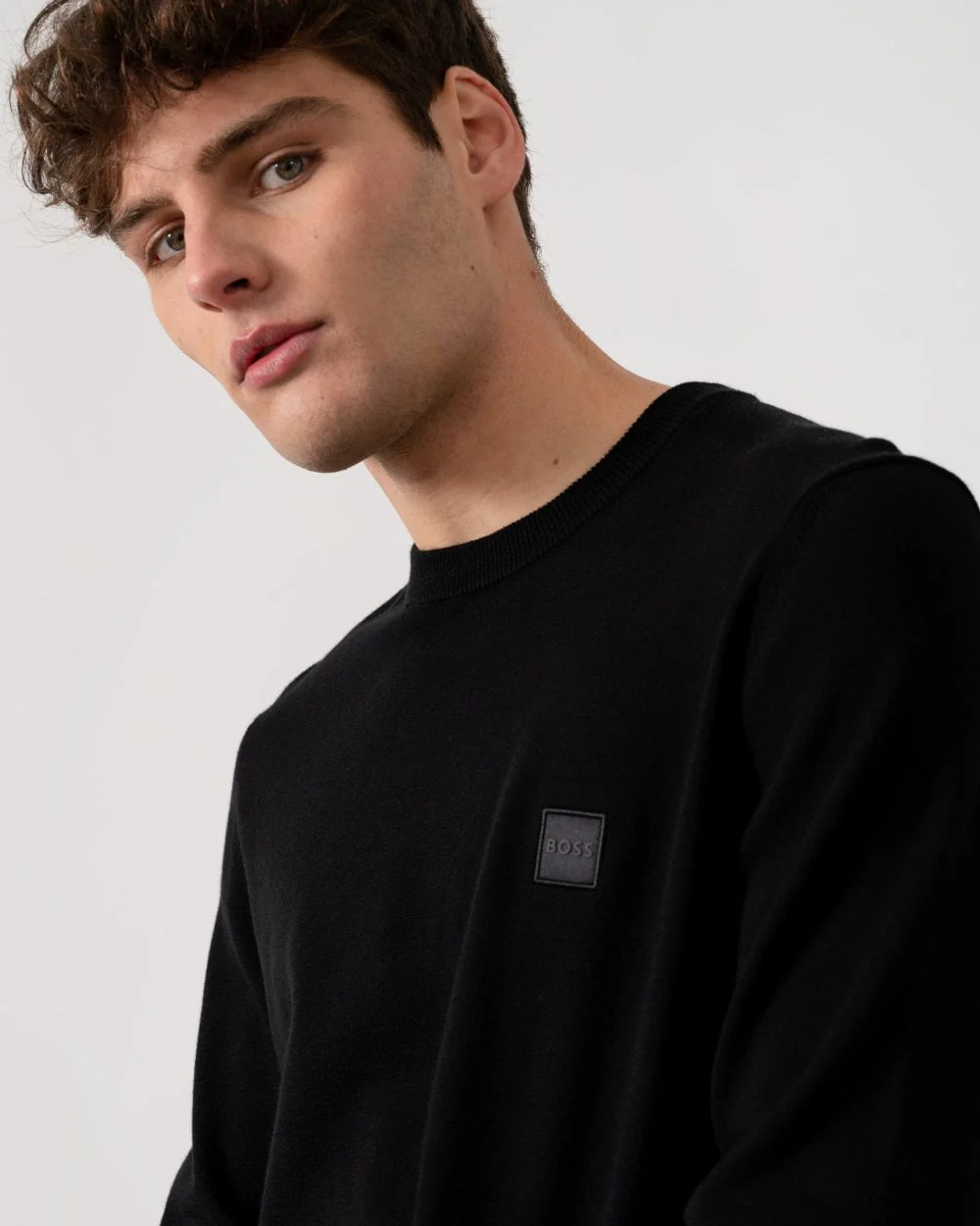 BOSS Orange Kanovano Mens Crew Neck Jumper NOS - Black 001 - Image 2