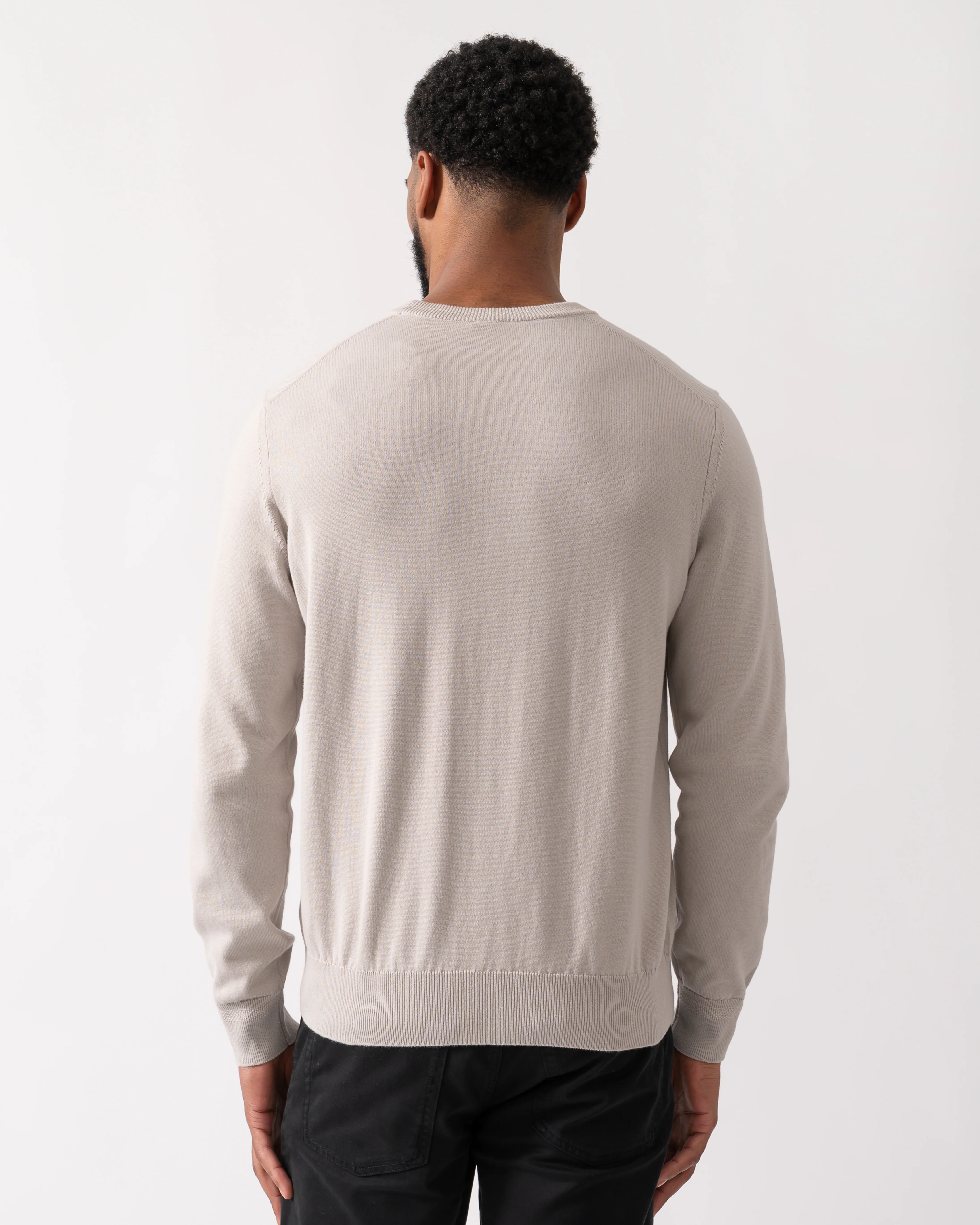 BOSS Orange Kanovano Mens Crew Neck Jumper - Open Grey 070 - Image 4