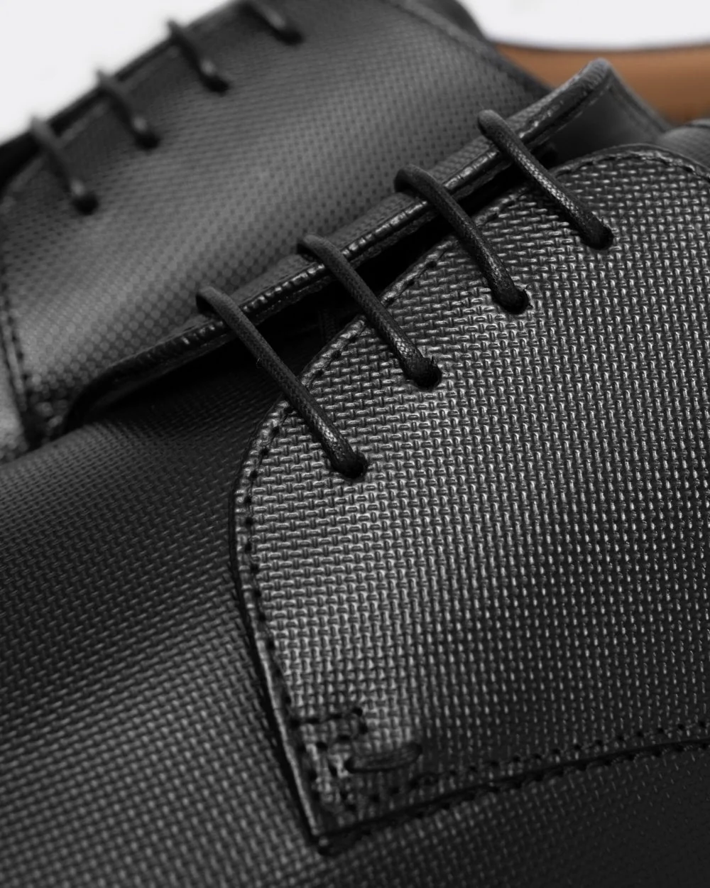 BOSS Orange Kensington Mens Embossed Leather Derby Shoes With Rubber Outsole - Image 2