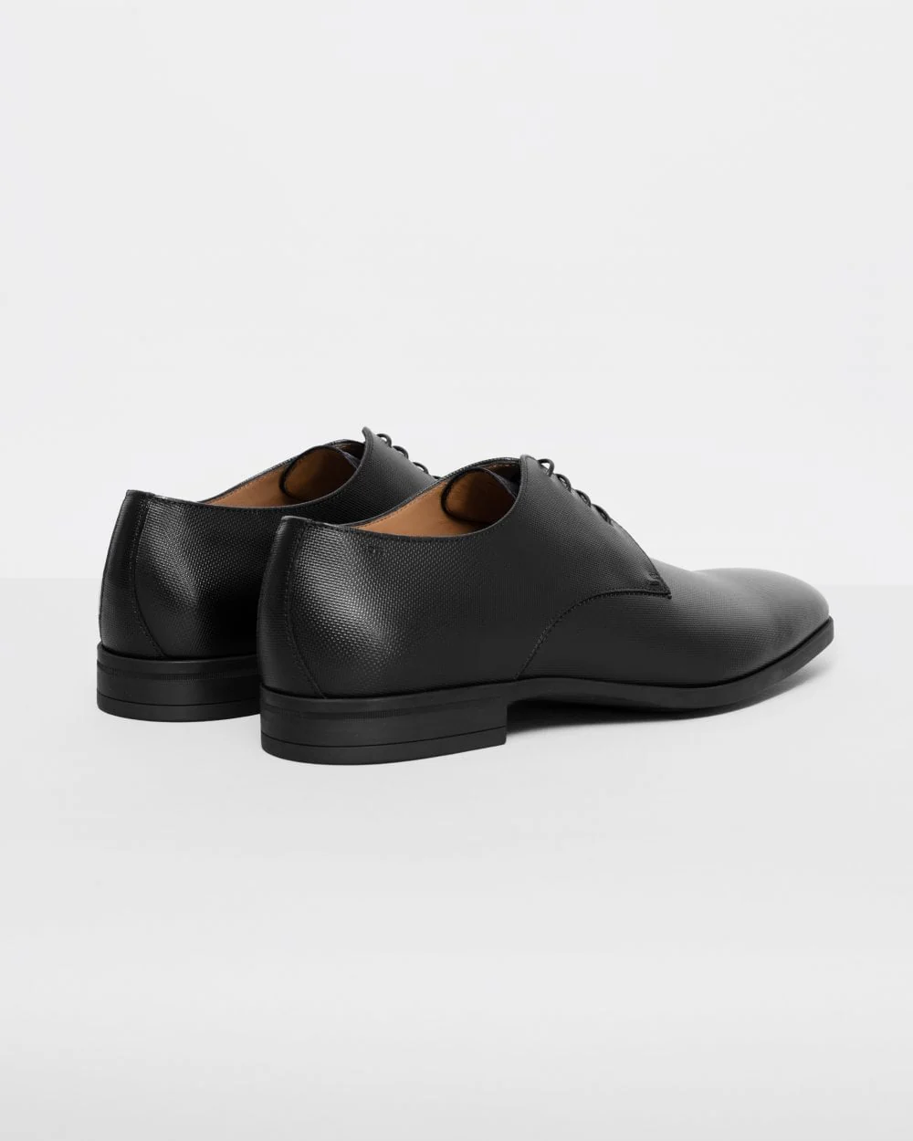 BOSS Orange Kensington Mens Embossed Leather Derby Shoes With Rubber Outsole - Image 3