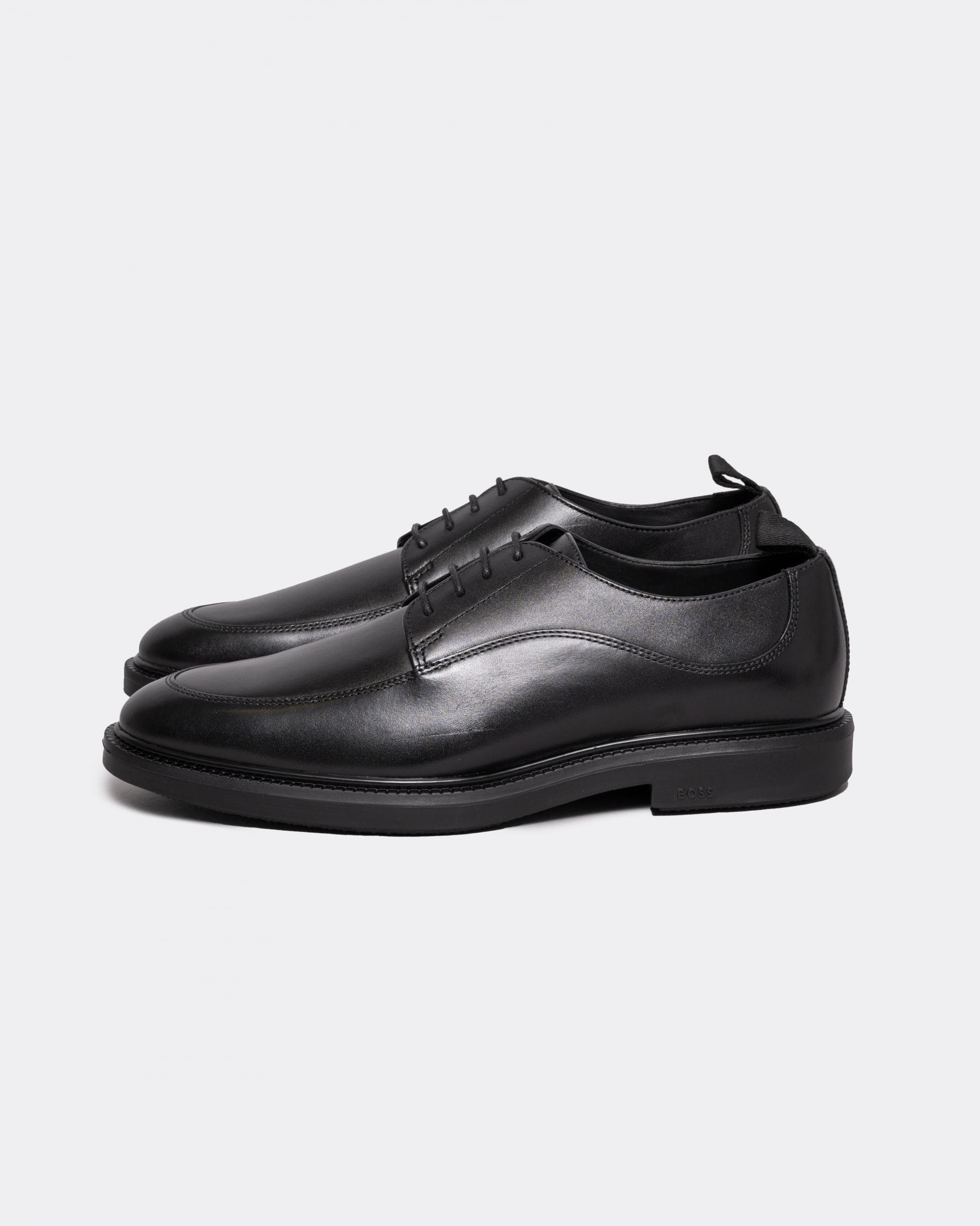 BOSS Orange Larry Mens Leather Derby Shoes with Stitching Detail - Image 2