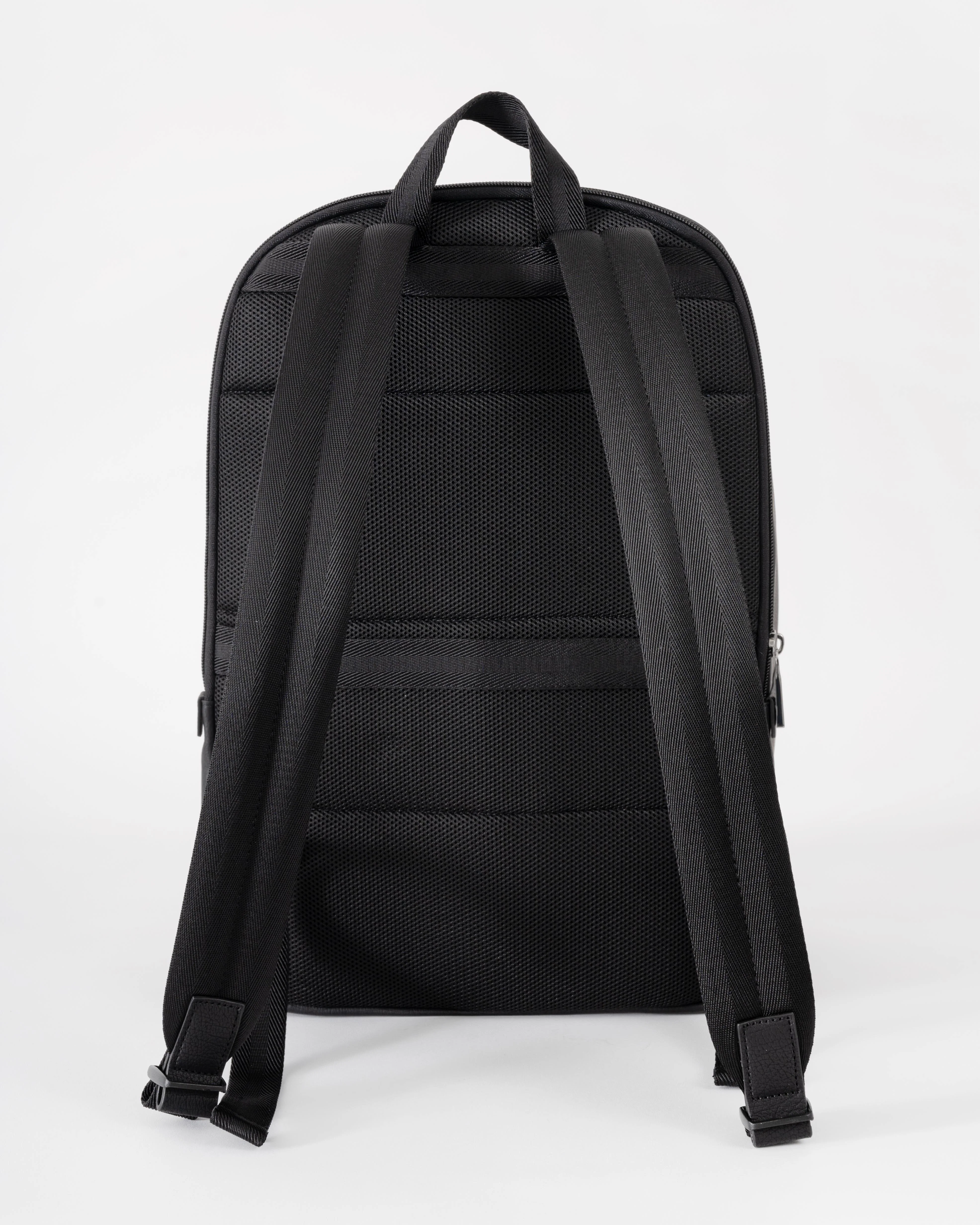 BOSS Orange Lewy Mens Faux Leather Backpack - Black 001 - Image 4