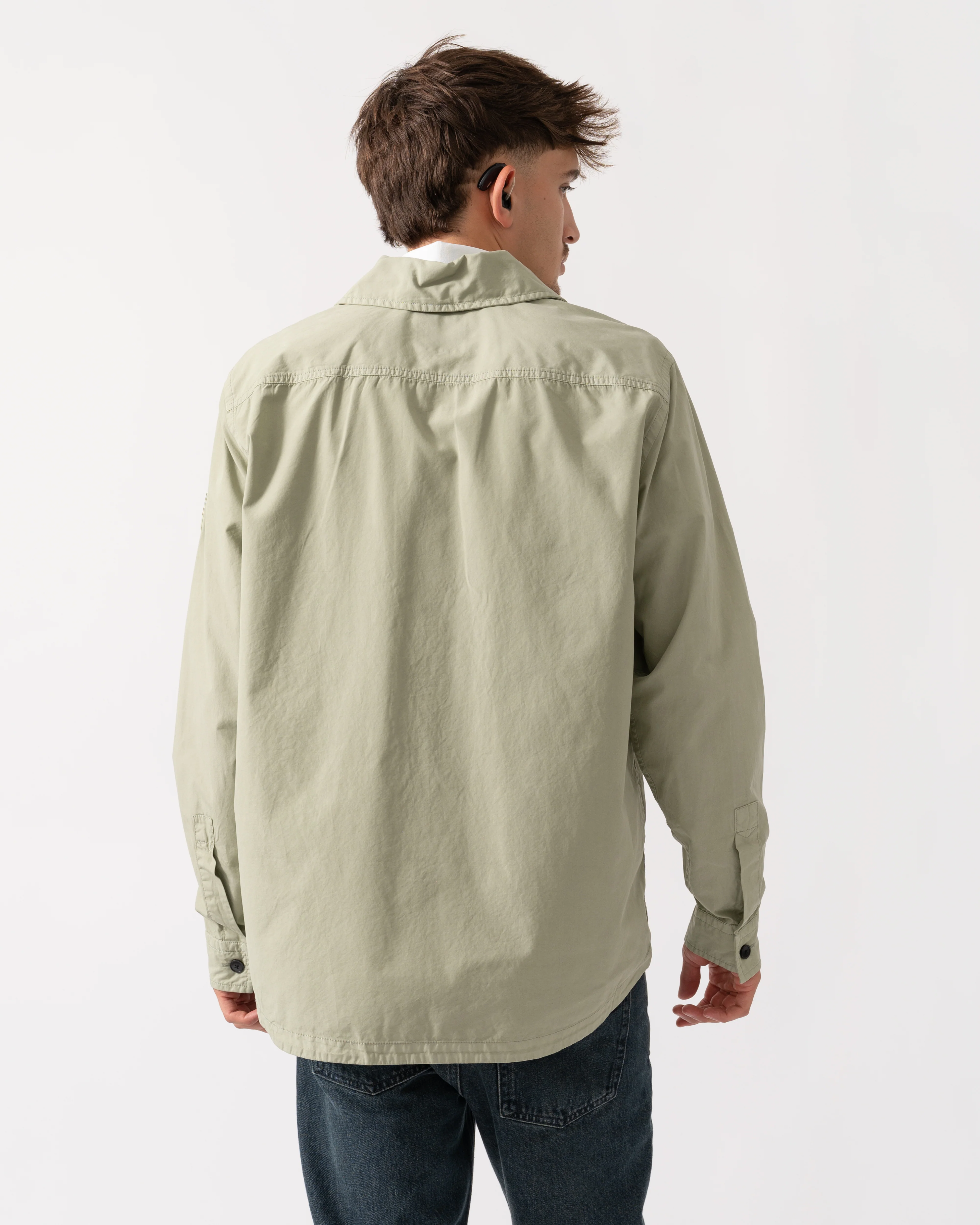BOSS Orange Locky 2 Mens Overshirt 50543519 - Open Green 370 - Image 4