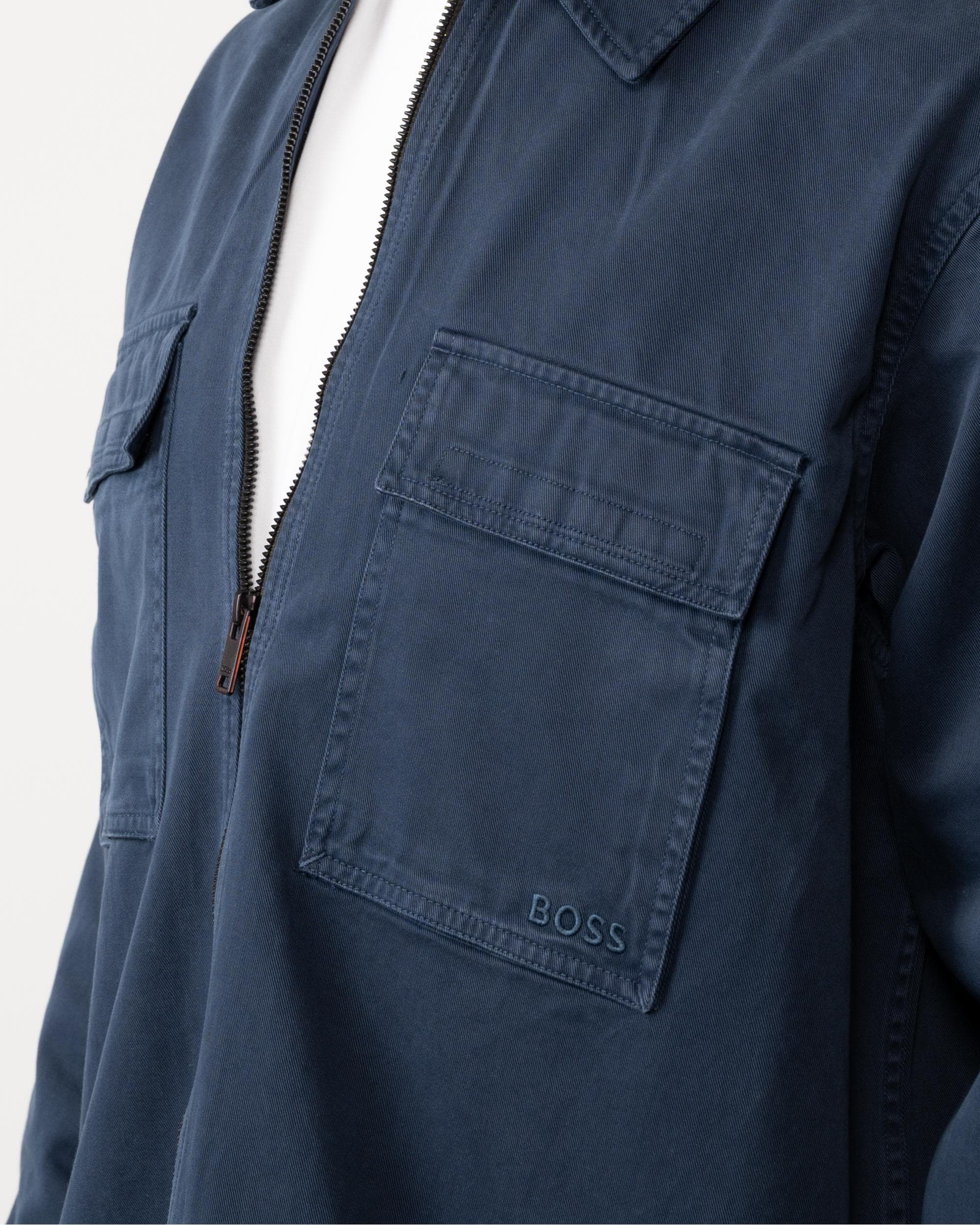 BOSS Orange Lovel Mens Zip Overshirt 50520107 - Image 3