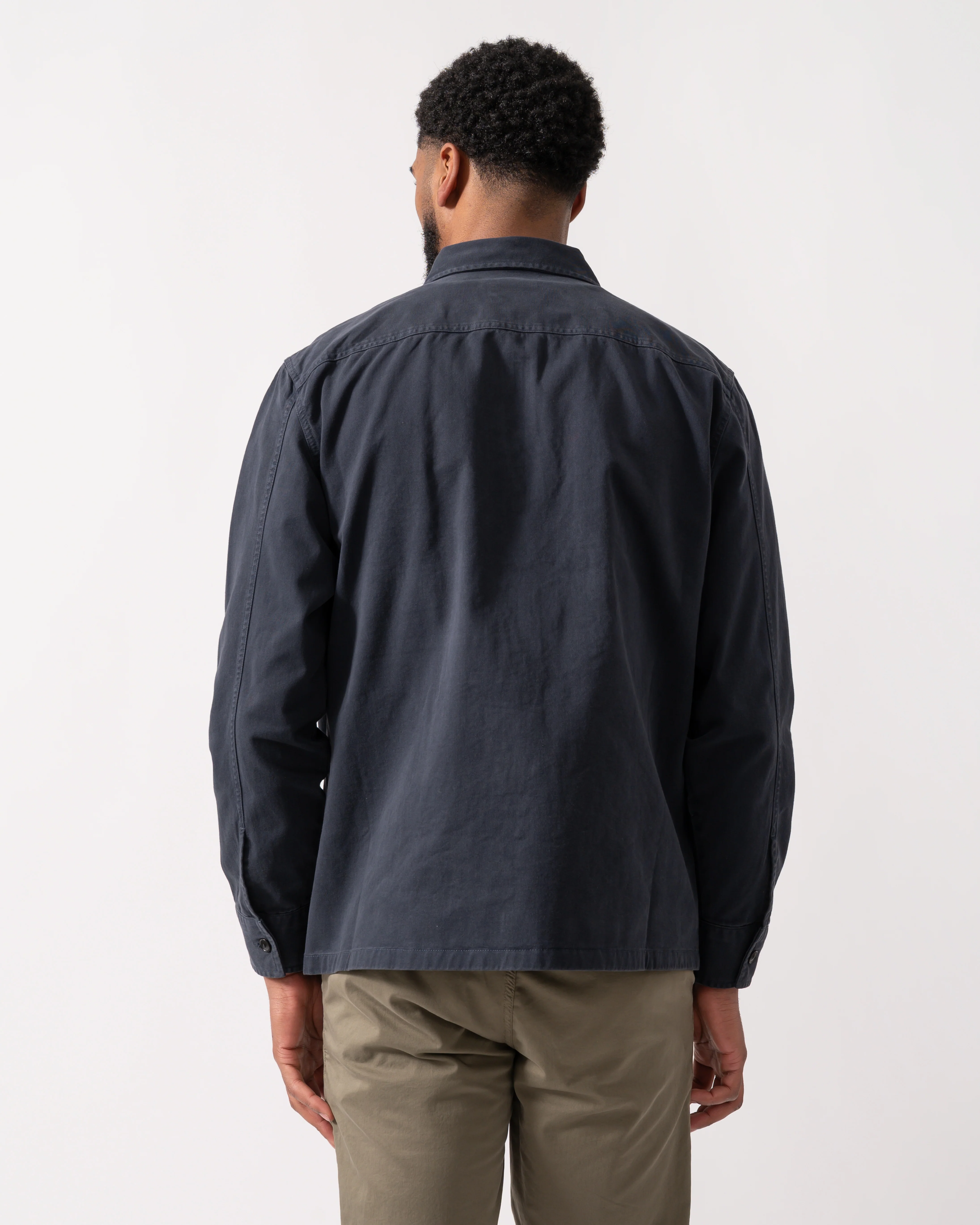 BOSS Orange Lovel Mens Zip Overshirt - Dark Blue 404 - Image 5