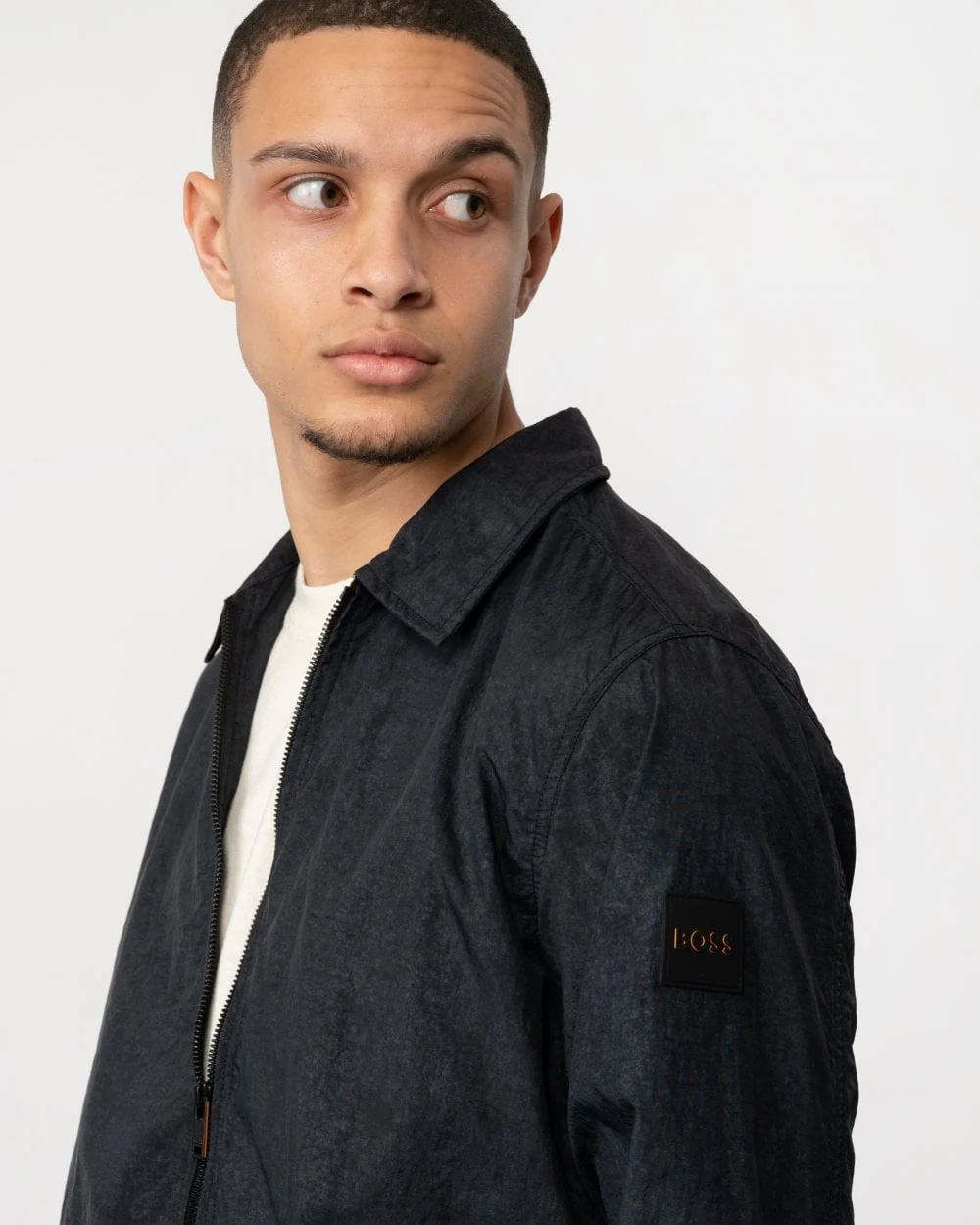 BOSS Orange Lovvy Mens Overshirt - Black 001 - Image 2