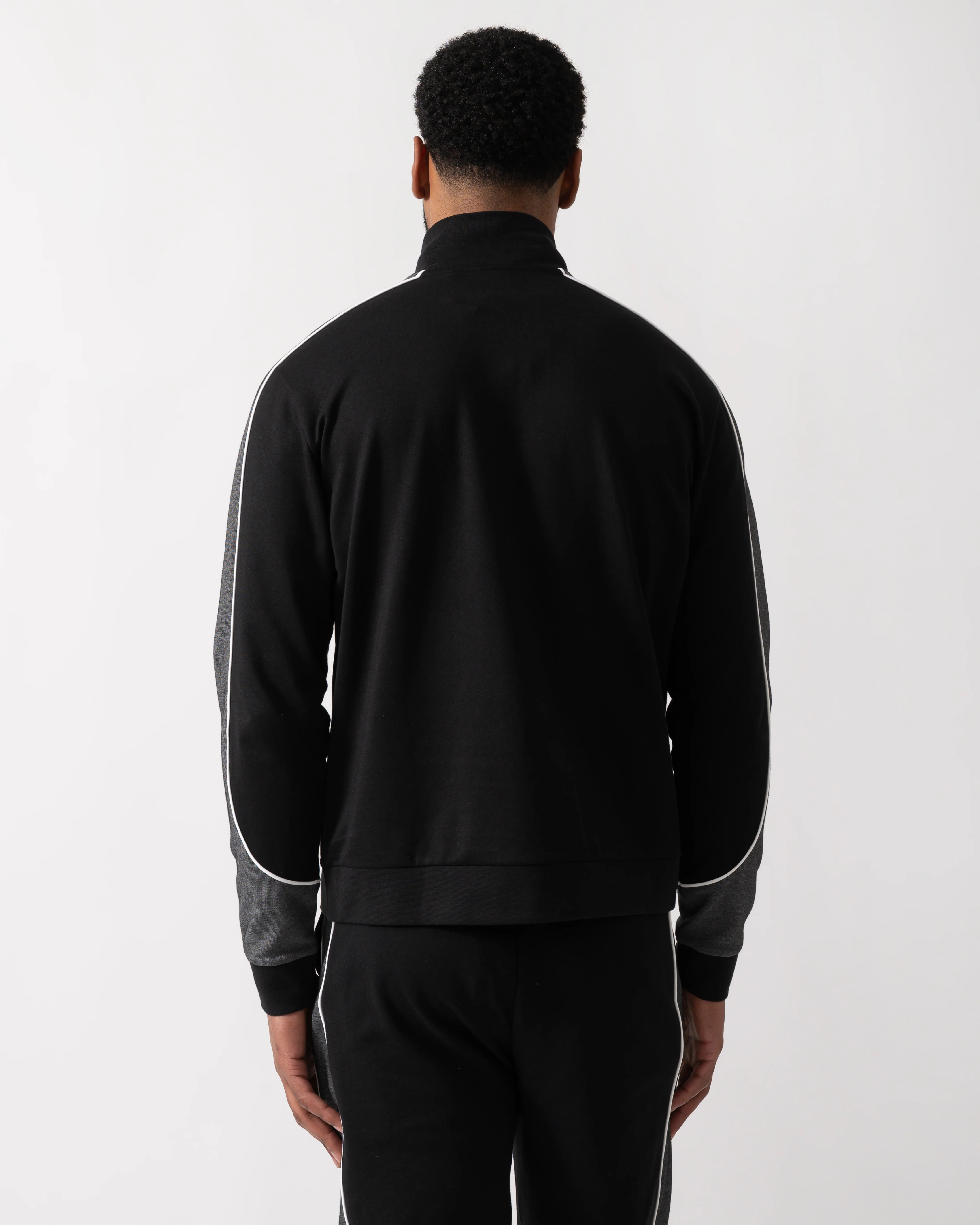 BOSS Orange Mens 1/4 Zip Loungewear Tracksuit Jacket - Black 001 - Image 4