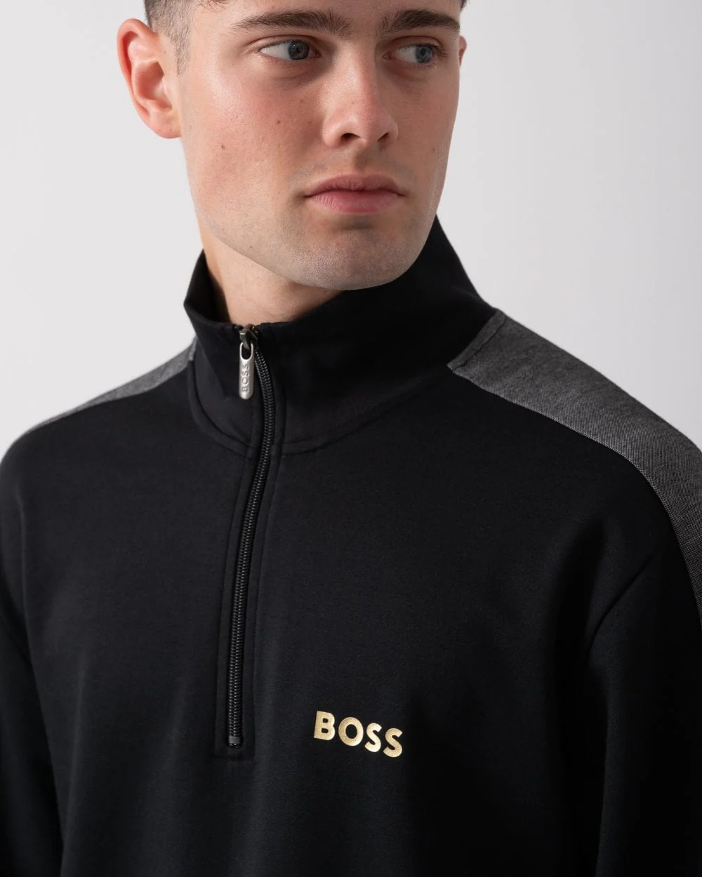 BOSS Orange Mens 1/4 Zip Loungewear Tracksuit Jacket - Image 2