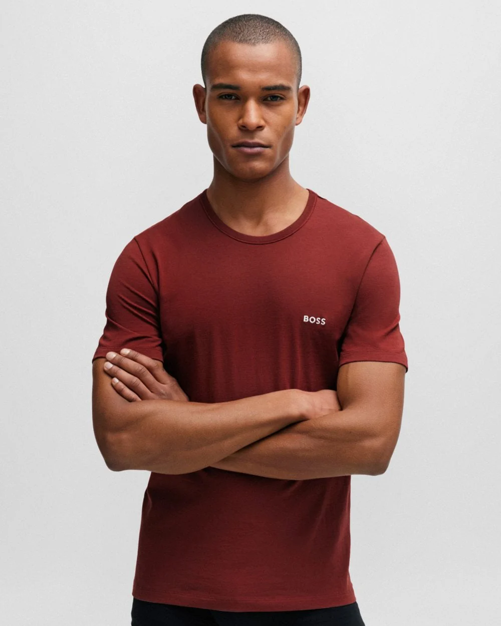 BOSS Orange Mens 3-Pack of Classic Underwear T-Shirts in Cotton Jersey - Image 2