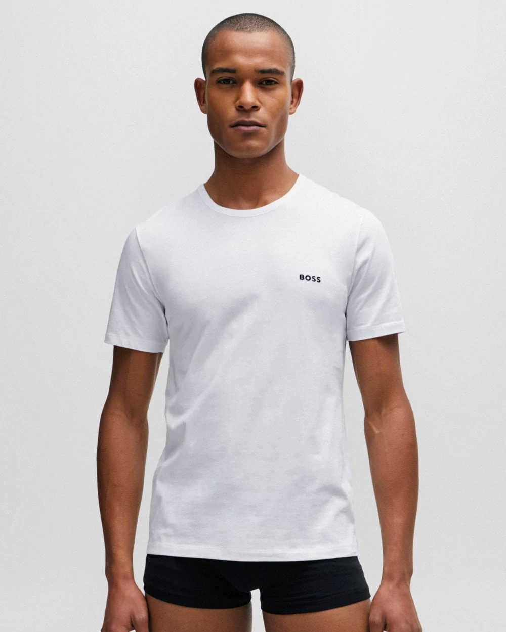 BOSS Orange Mens 3-Pack of Classic Underwear T-Shirts in Cotton Jersey - Image 3
