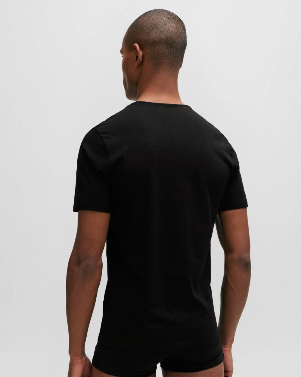 BOSS Orange Mens 3-Pack of Classic Underwear T-Shirts in Cotton Jersey - Image 4