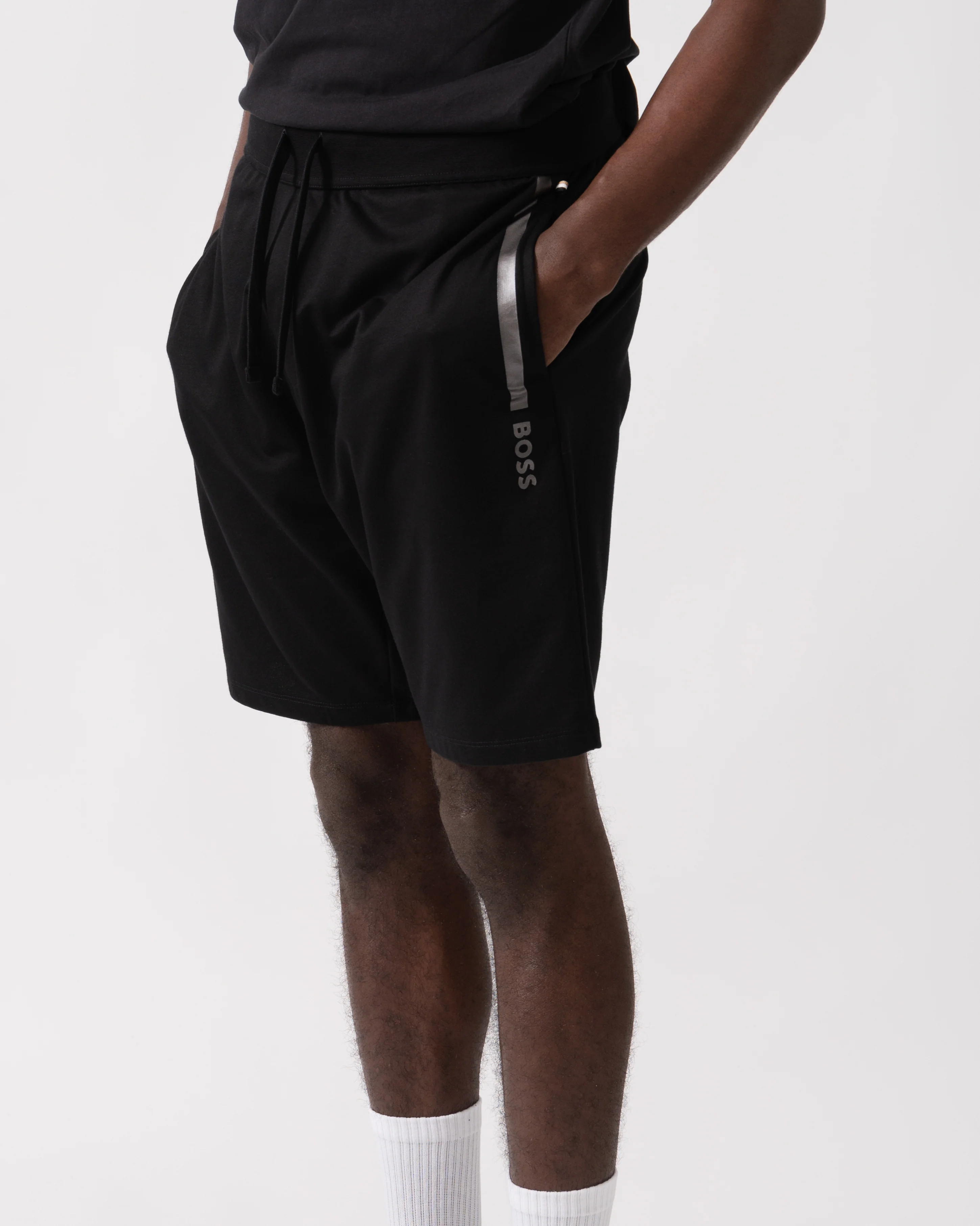 BOSS Orange Mens Authentic Loungewear Shorts 50545560 - Black 001 - Image 3
