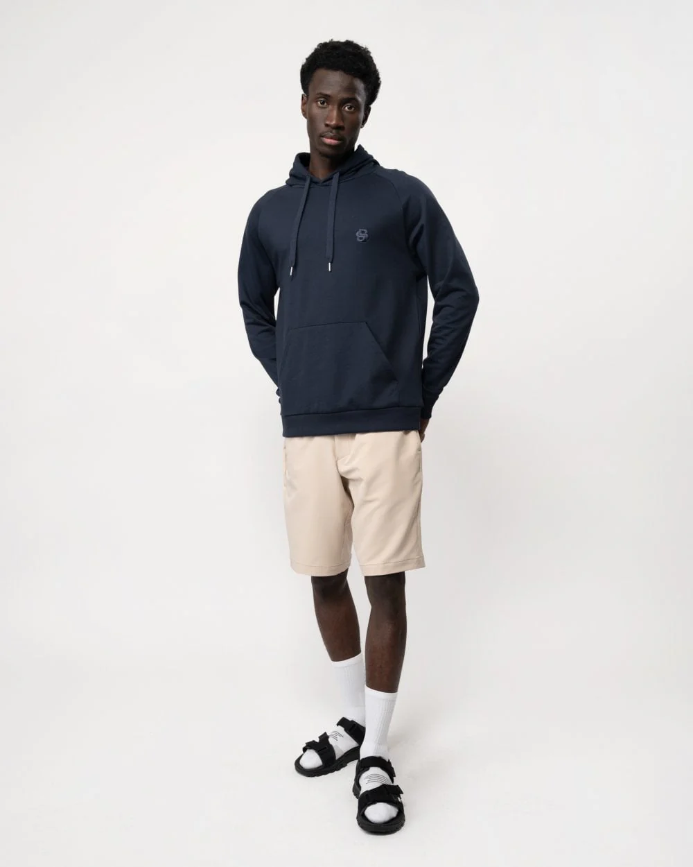 BOSS Orange Mens Cotton Terry Regular Fit Loungewear Hoodie with Double Monogram Logo - Image 3