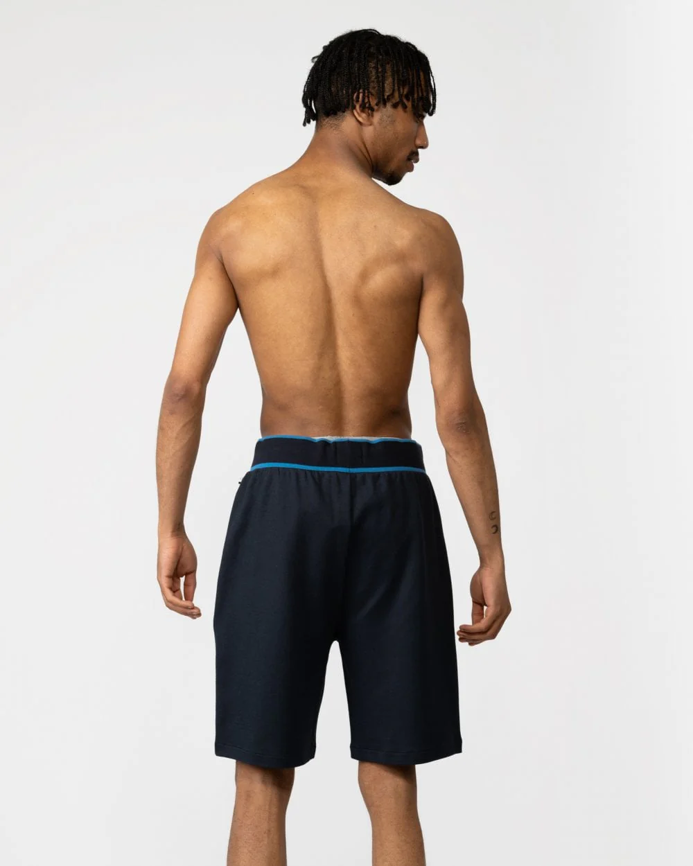 BOSS Orange Mens Embroidered-Logo Piqué Loungewear Shorts - Image 4