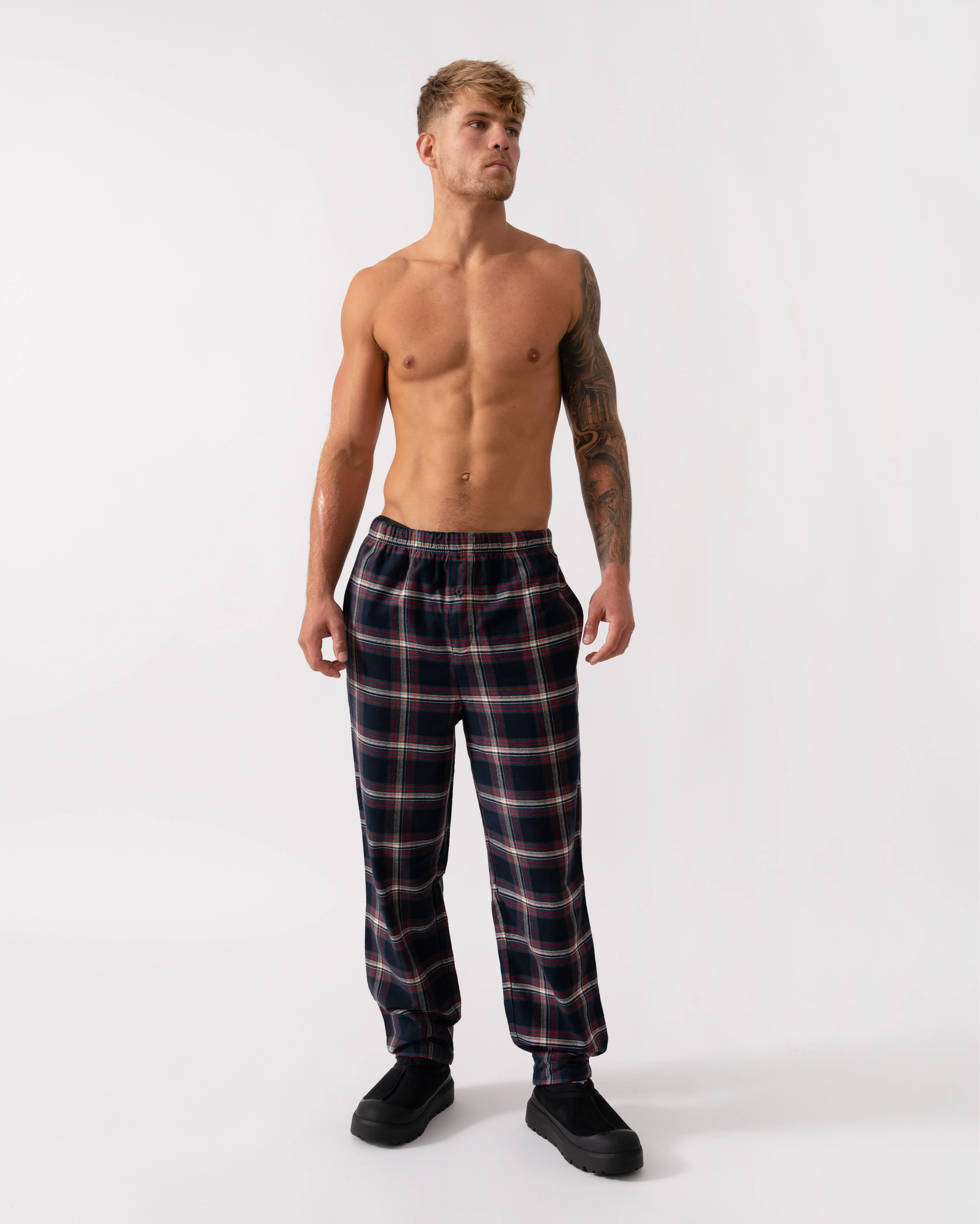 BOSS Orange Mens Holiday Pyjama Pants - Open Blue 460 - Image 3