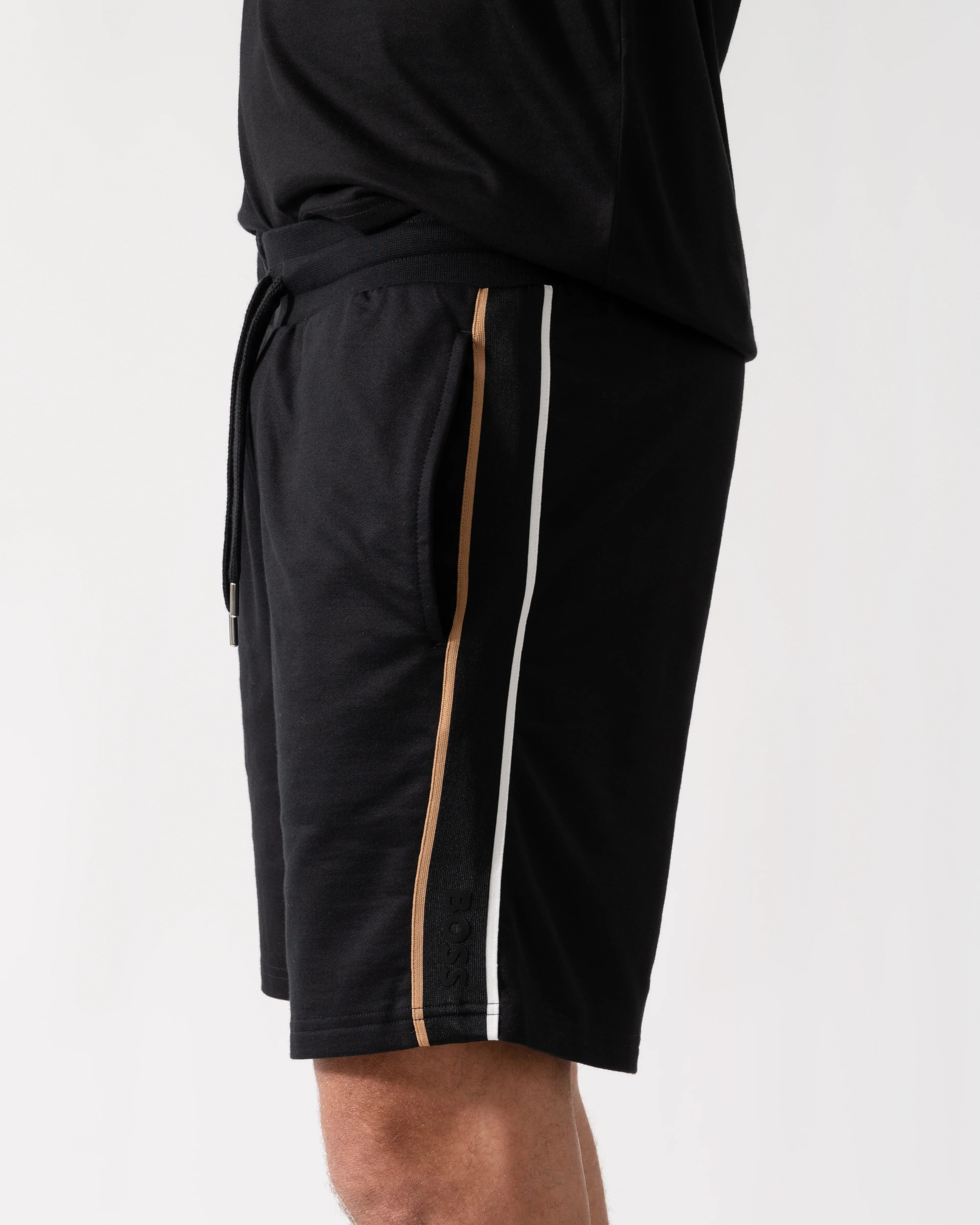 BOSS Orange Mens Iconic Loungewear Shorts 50545595 - Black 001 - Image 2