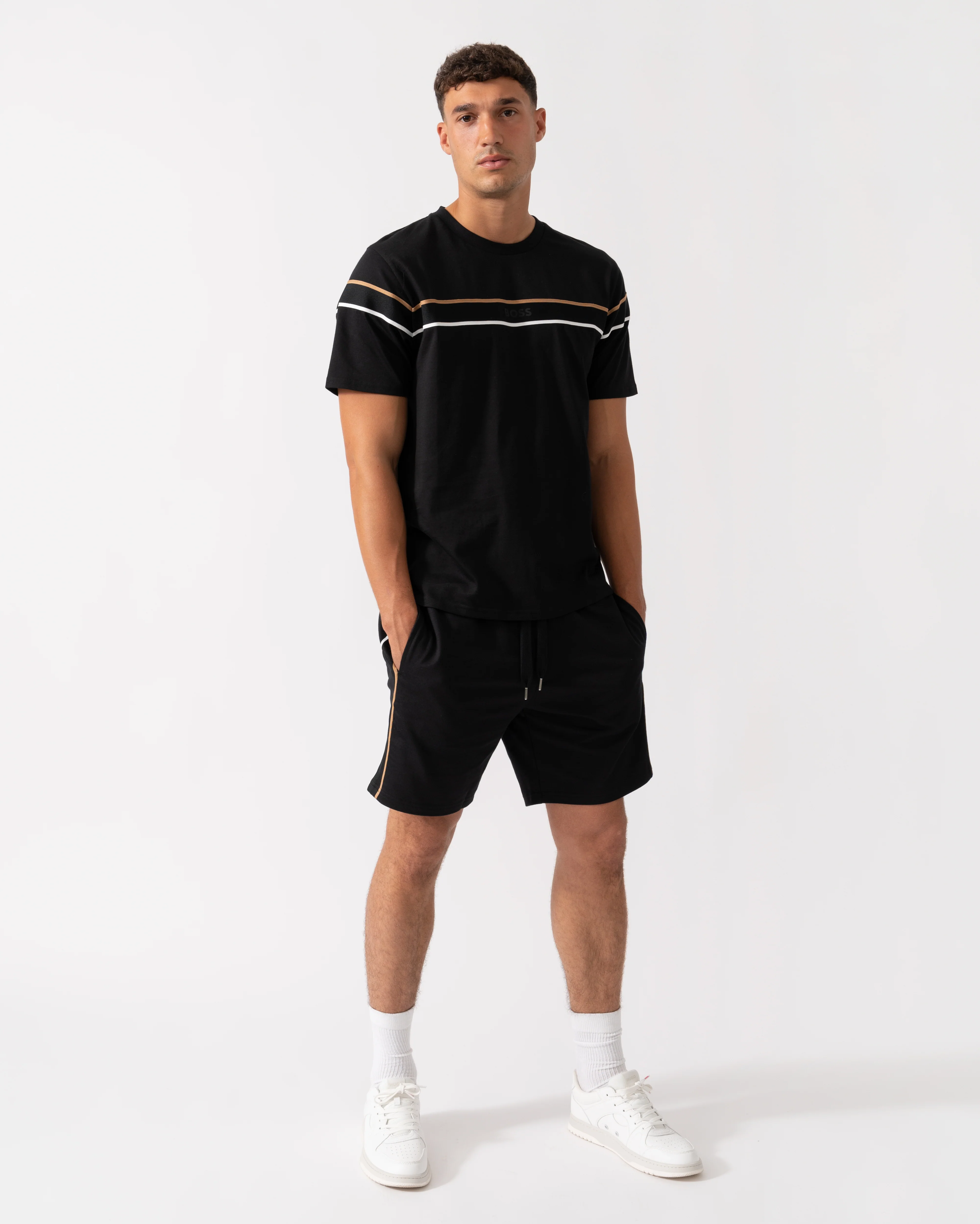 BOSS Orange Mens Iconic Loungewear Shorts 50545595 - Black 001 - Image 3