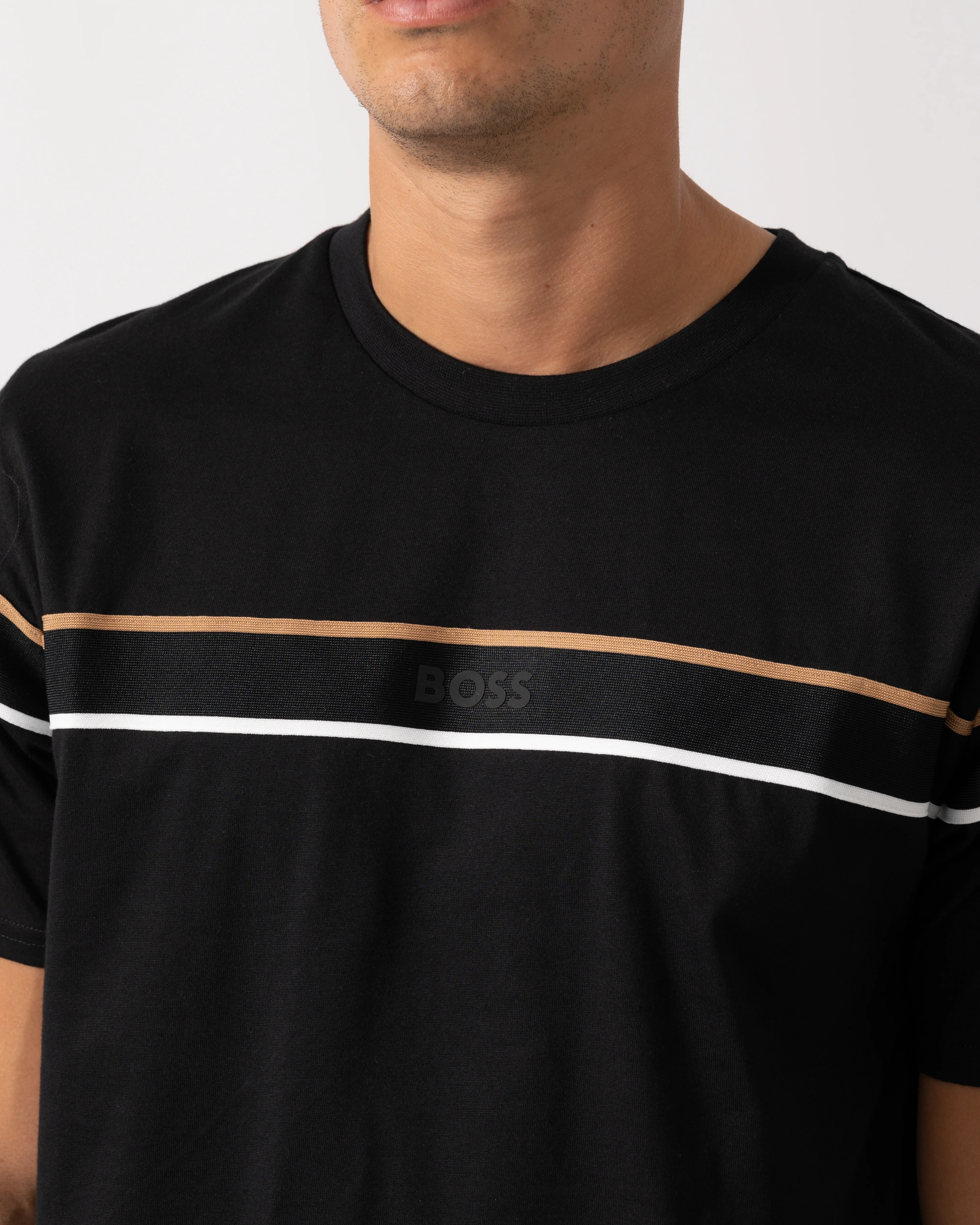 BOSS Orange Mens Iconic Loungewear T-Shirt 50545852 - Black 001 - Image 4