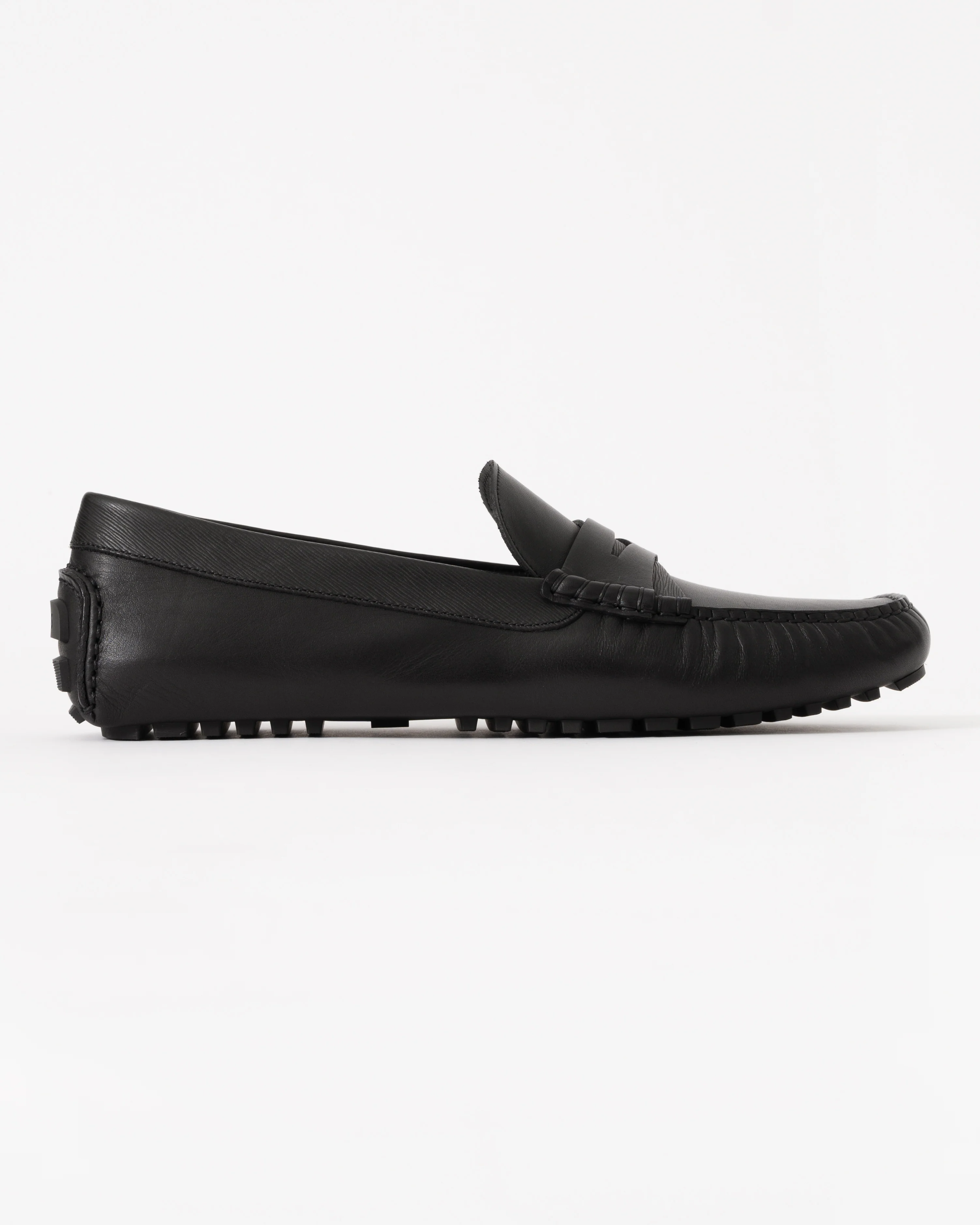 BOSS Orange Mens Leather Driving Moccasins - Black 001 - Image 4
