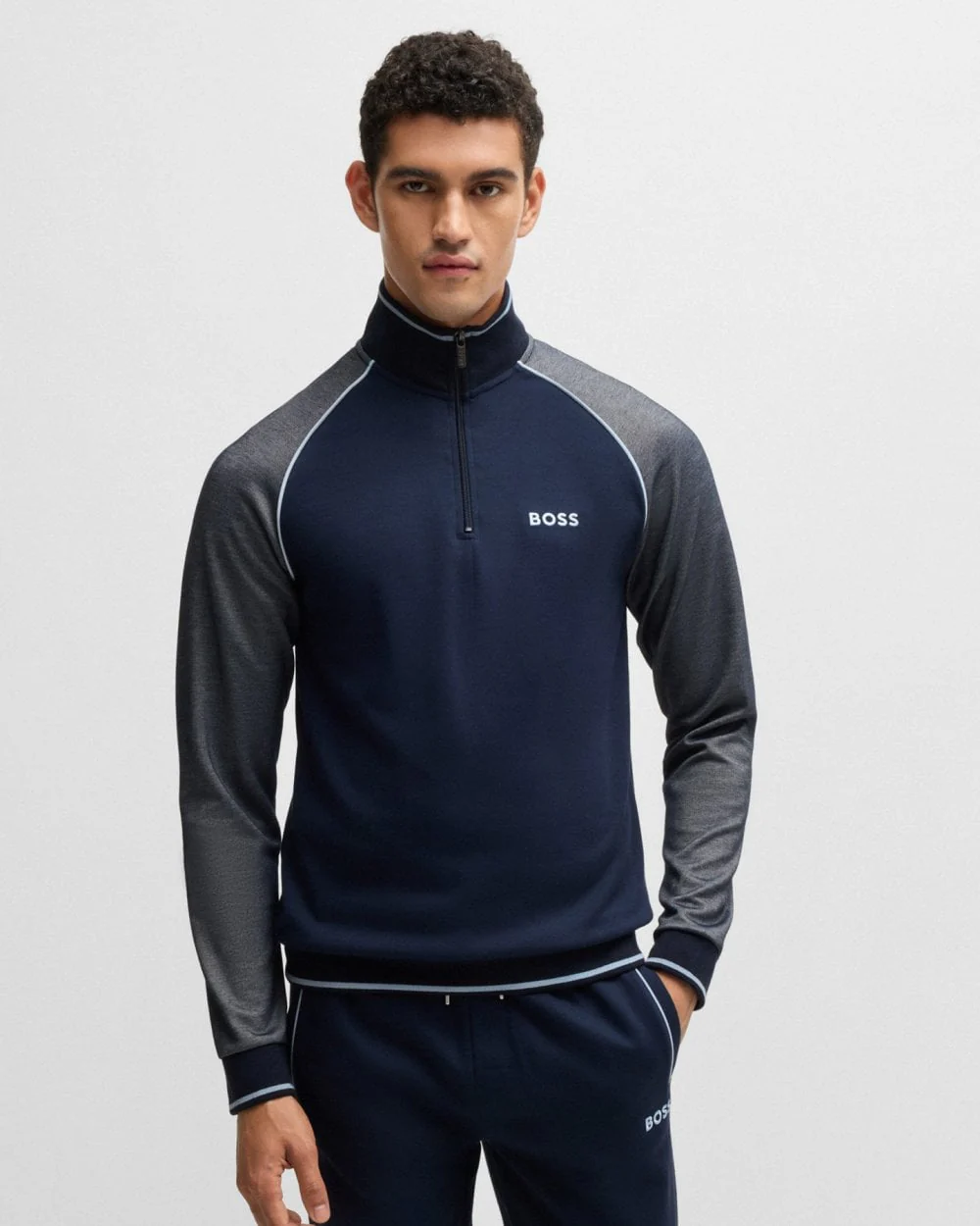 BOSS Orange Mens Loungewear Tracksuit 1/4 Zip Jacket