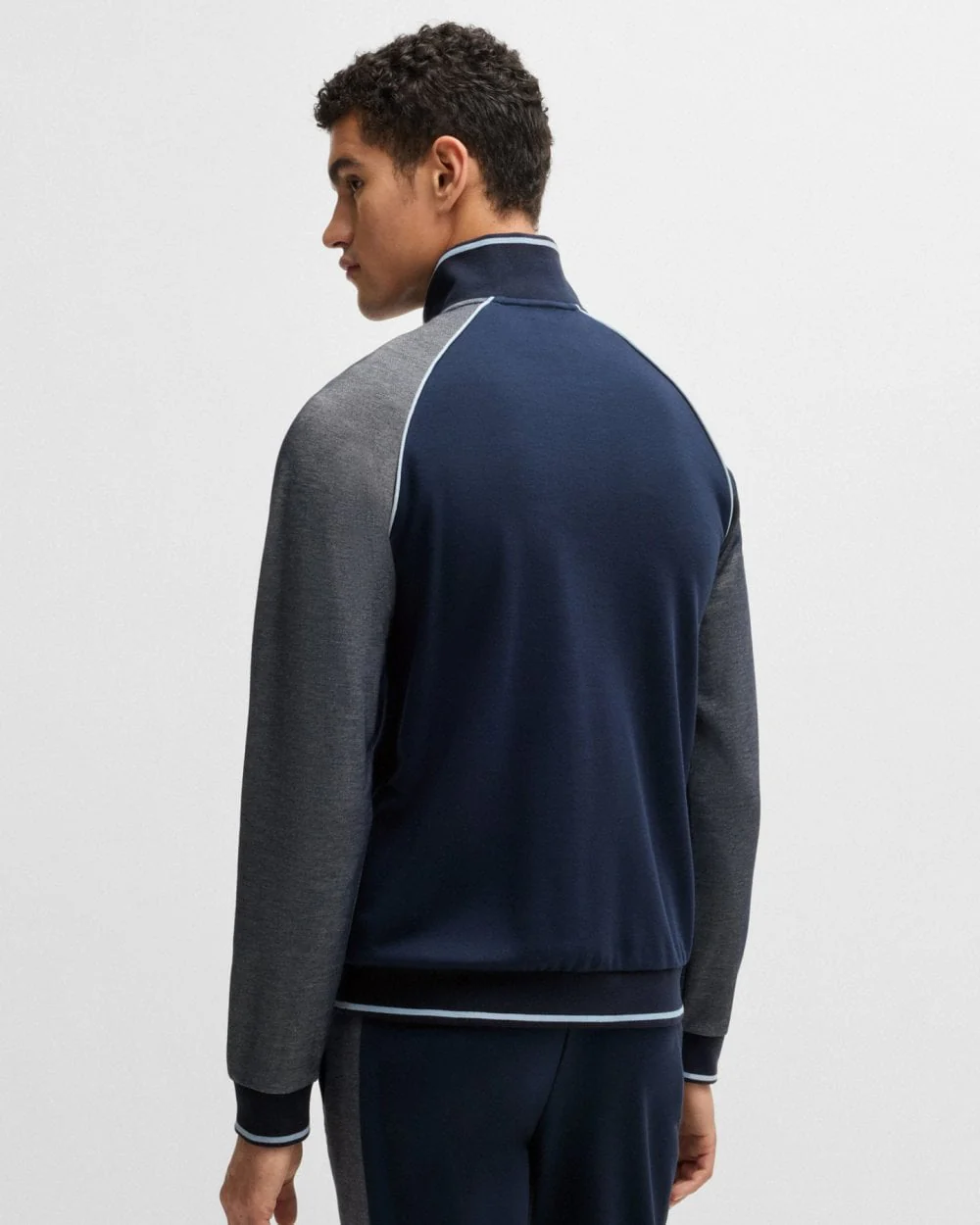 BOSS Orange Mens Loungewear Tracksuit 1/4 Zip Jacket - Image 3